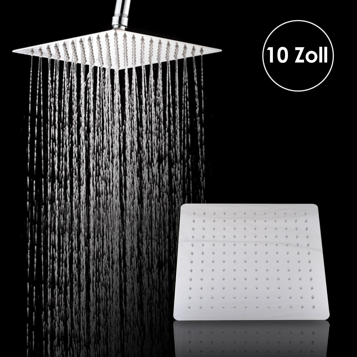Clanmacy Kopfbrause Edelstahl Kopfbrause Duschkopf Regendusche günstig online kaufen