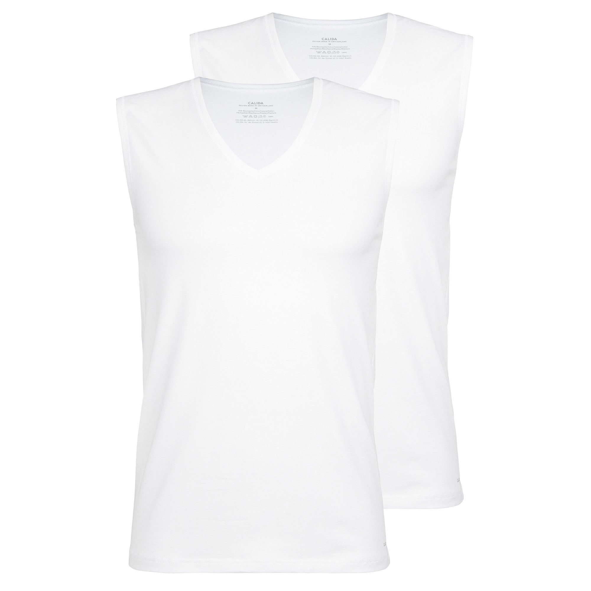 Unterhemd Herren T-Shirt 2er Pack Baumwolle