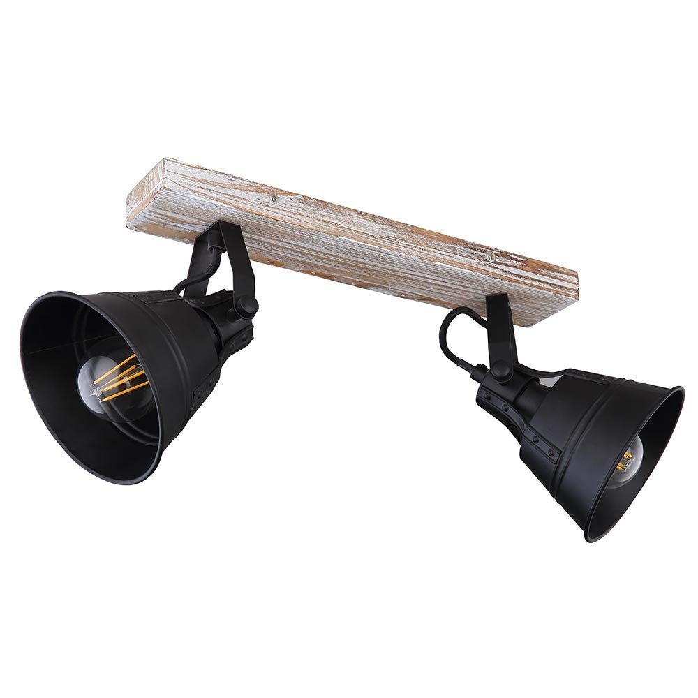 Deckenspot, verstellbar Lampe LED Spot Decken Globo Holz Vintage Leiste Strahler nicht inklusive, Leuchtmittel Leuchte