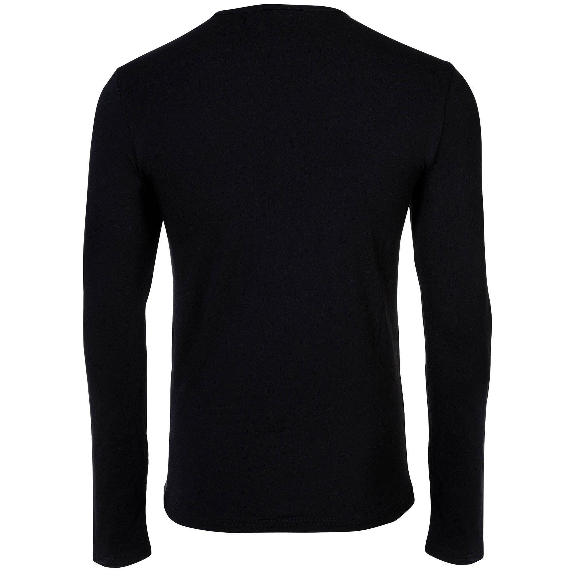 Versace T-Shirt Herren Longsleeve 2er Pack Baumwolle (Packung, 2er Pack)