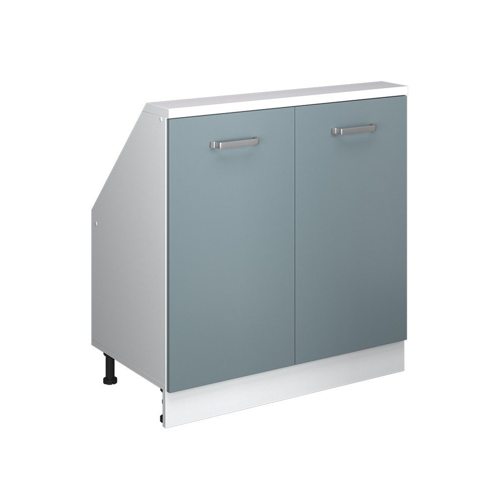 Vicco Unterschrank R-Line, Blau-Grau/Weiß, 80 cm günstig online kaufen