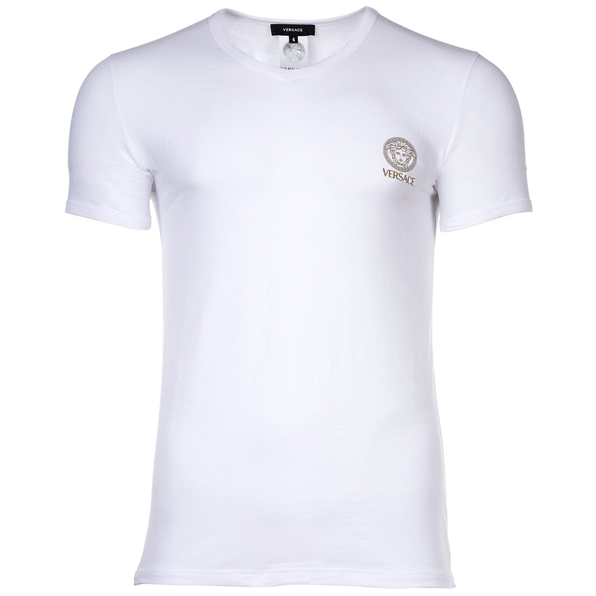 Versace T-Shirt Herren T-Shirt 1er Pack Baumwolle (Packung, 1er Pack) günstig online kaufen
