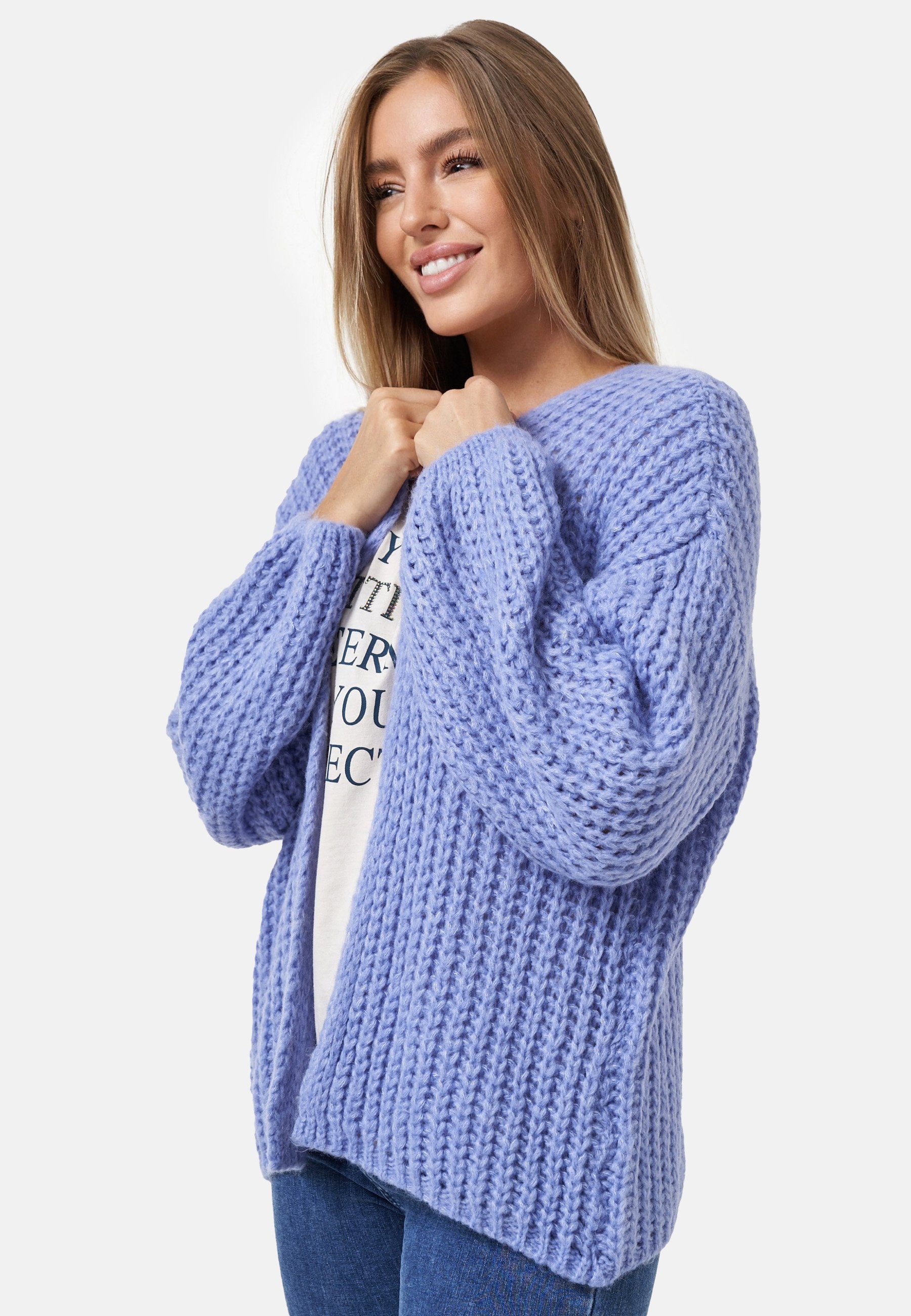 Decay Strickjacke mit modischem Grobstrick-Muster