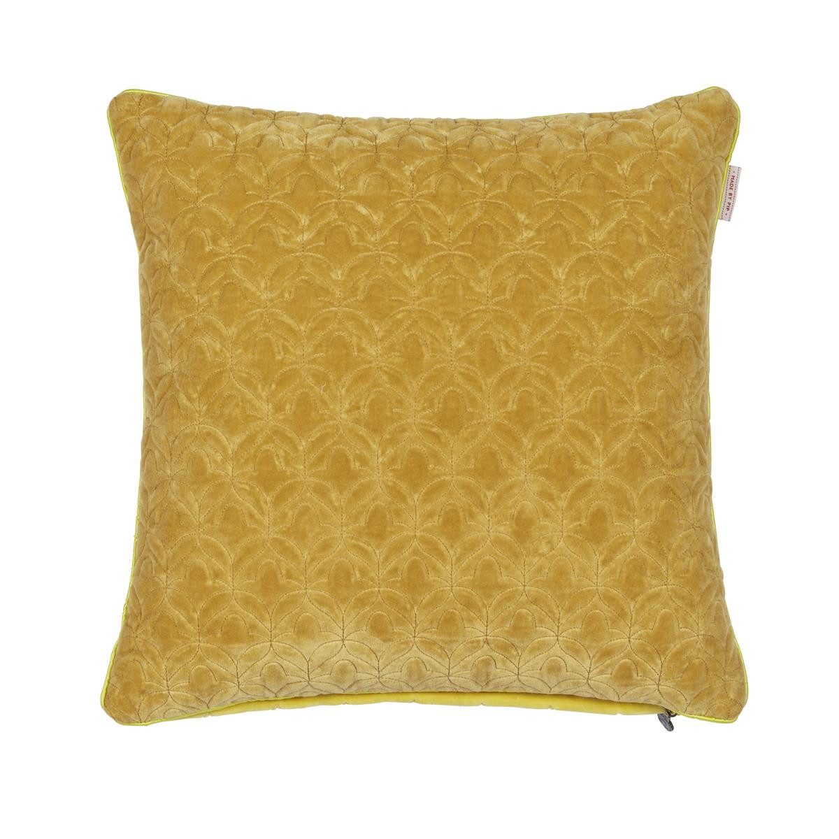 PiP Studio Dekokissen Quilty Dreams Kissen bright yellow 45x45cm (1 Stück)