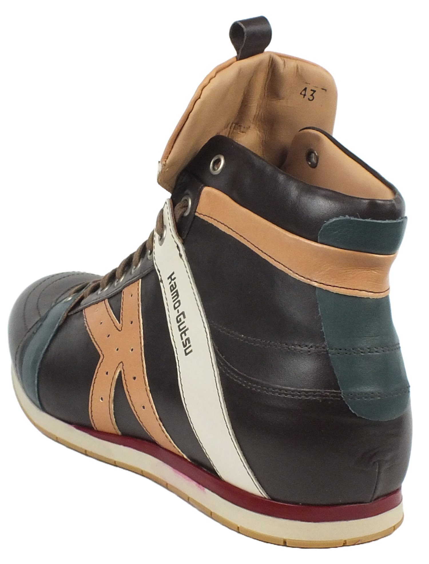 Kamo-Gutsu Herren Leder Halbschuhe Sneaker Wechselfussbett