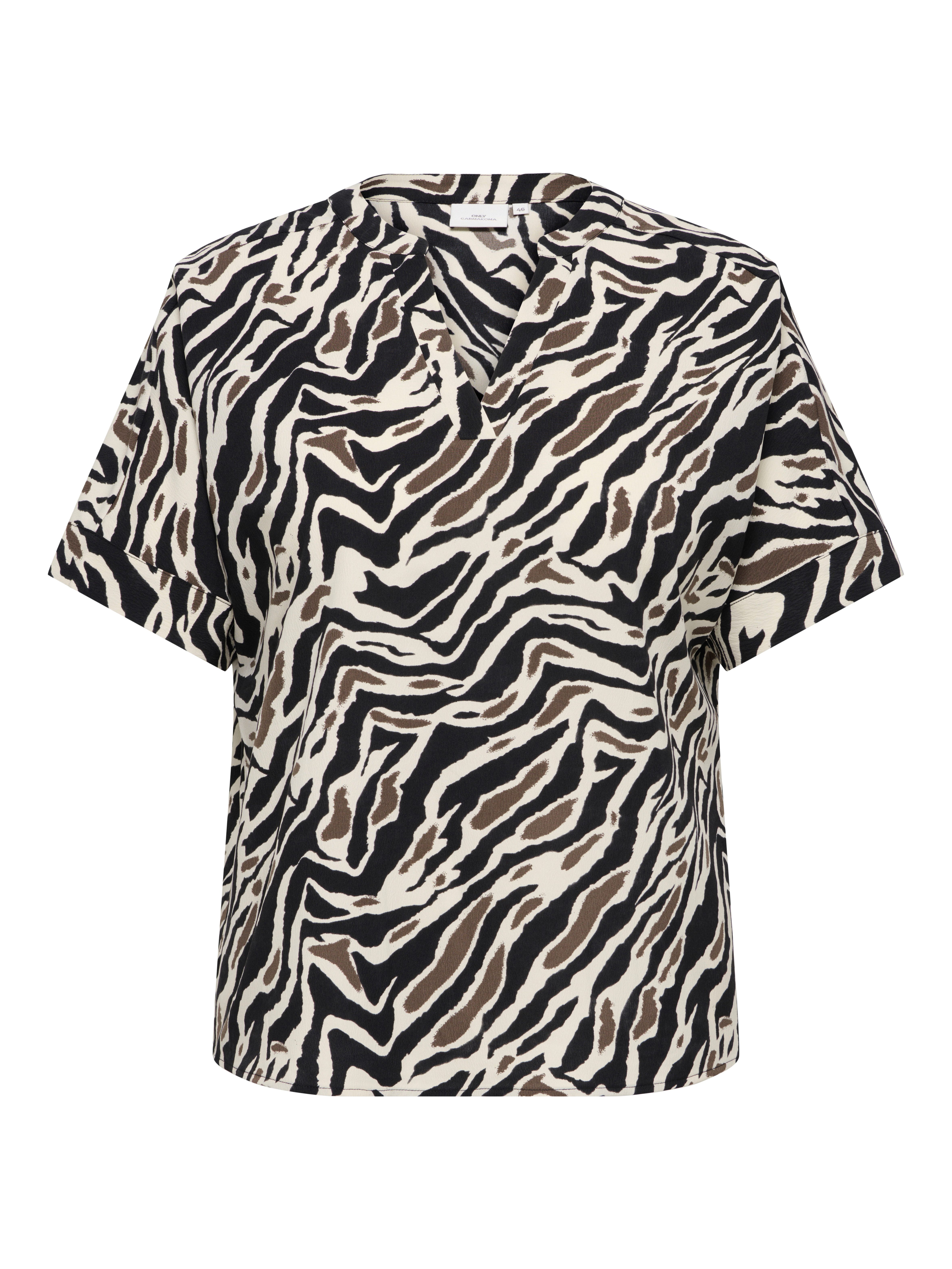 V-Shirt CARELITE S/S V-NECK FOLD-UP TOP AOP