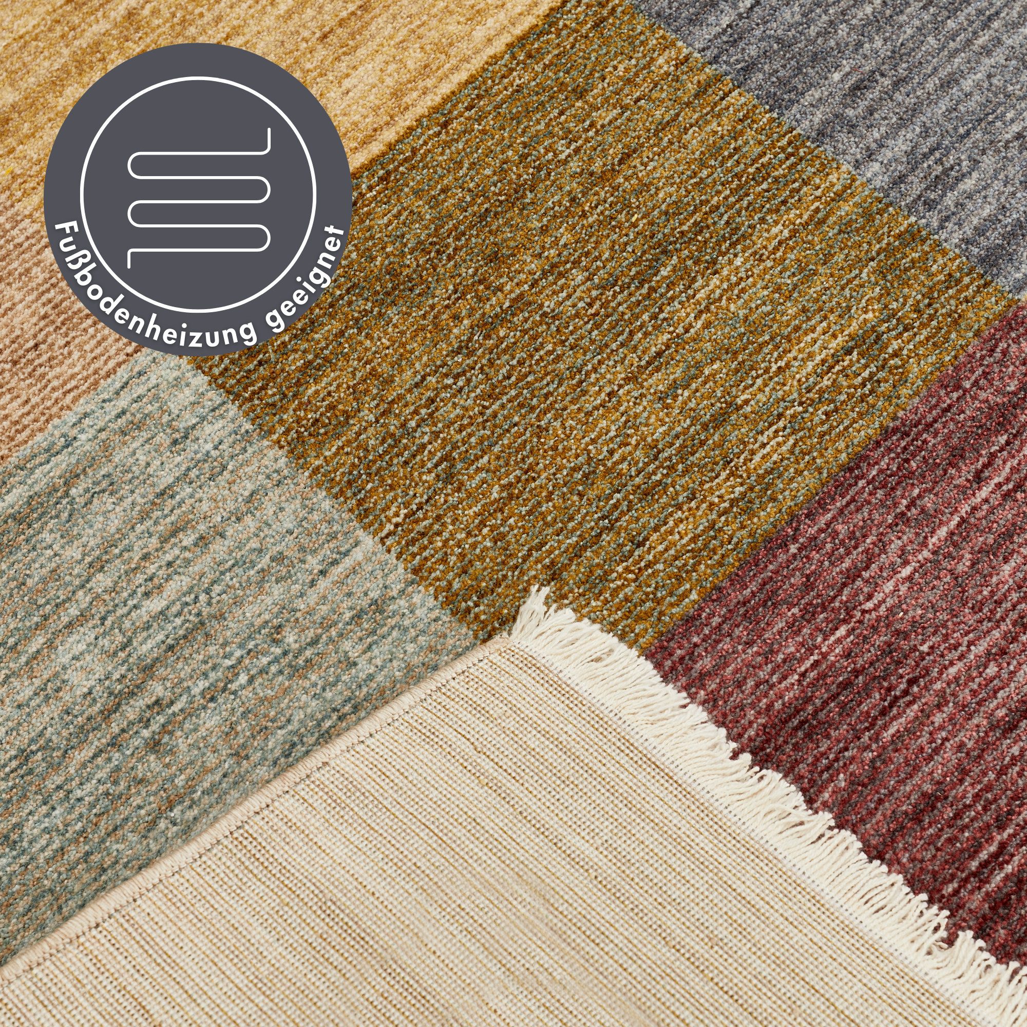 LUXOR living Teppich Rocco, rechteckig, Höhe: 11 mm, Vintage-Look, verschiedene Designs, mit Fransen, Wohnzimmer