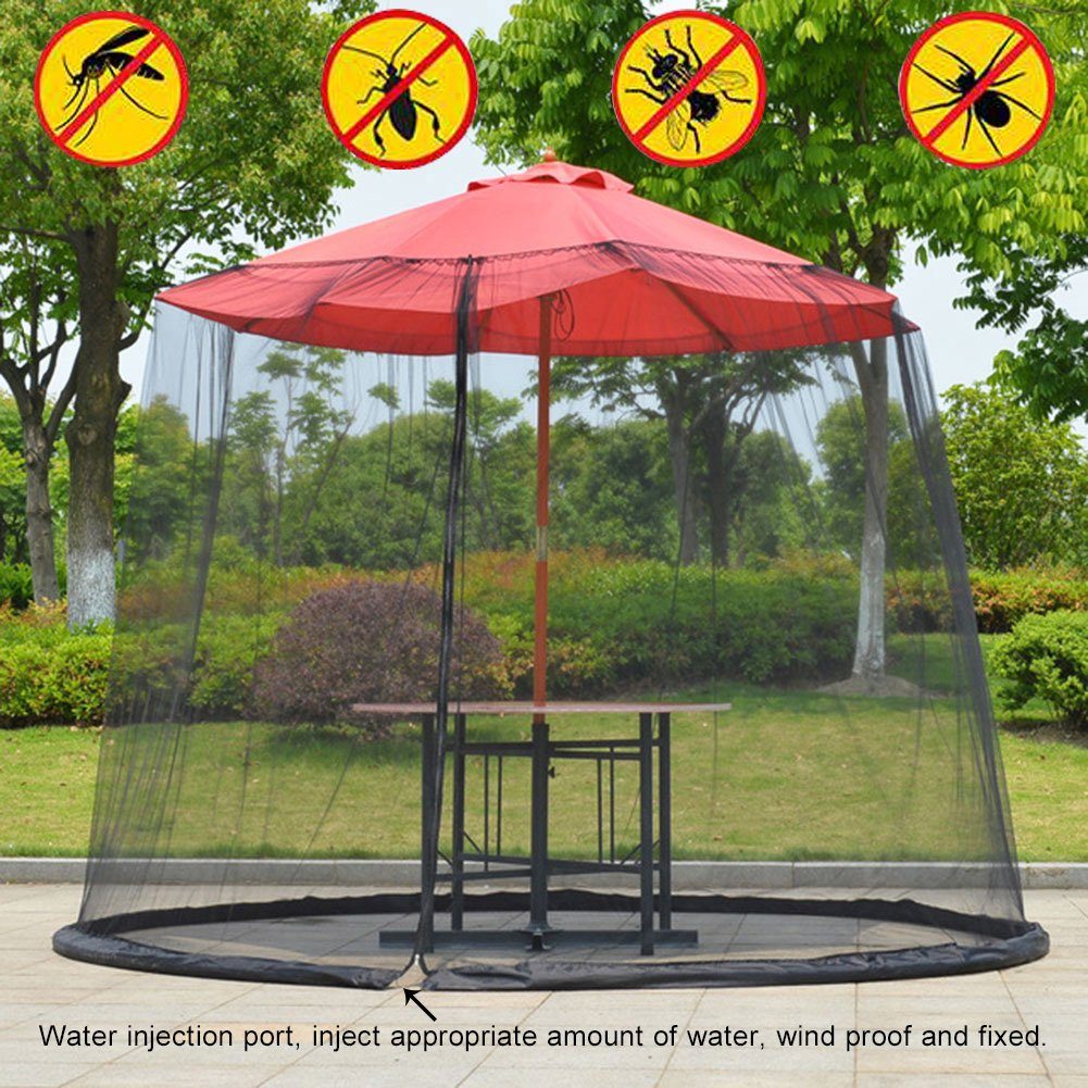 für Abdeckung Moskitonetz, Rasen Moskitonetz Rutaqian for Black Banana Camping Umbrella Outdoor Garten Sonnenschirm