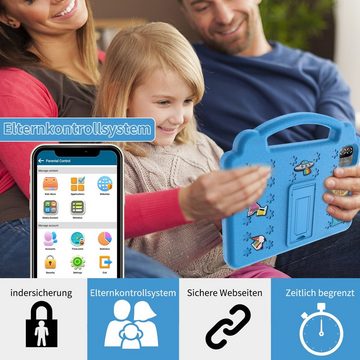 VASOUN Lerntablet B10K, für Kinder ab 2 Jahren, 10 Zoll, Android 12, fallfest, kostenloser Lern-Apps, Augenschutz, System der elterlichen Kontrolle