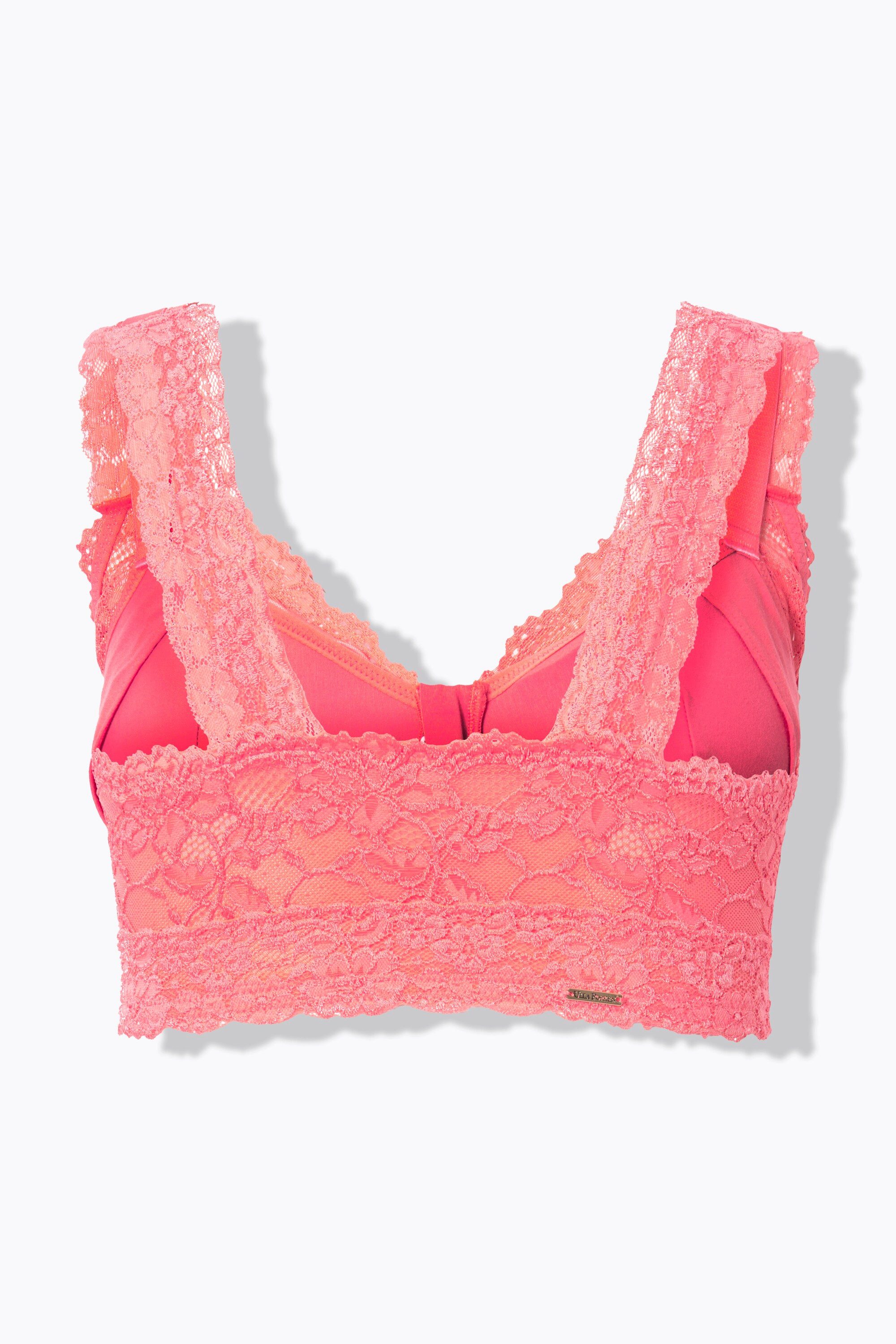 Ulla Popken Bustier Bralette Spitze Reißverschluss ohne Bügel