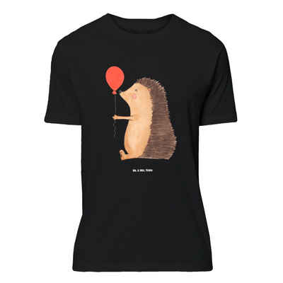 Mr. & Mrs. Panda T-Shirt Igel Luftballon - Schwarz - Geschenk, Tiermotive, Sprüche, Shirt, Hap (1-tlg)