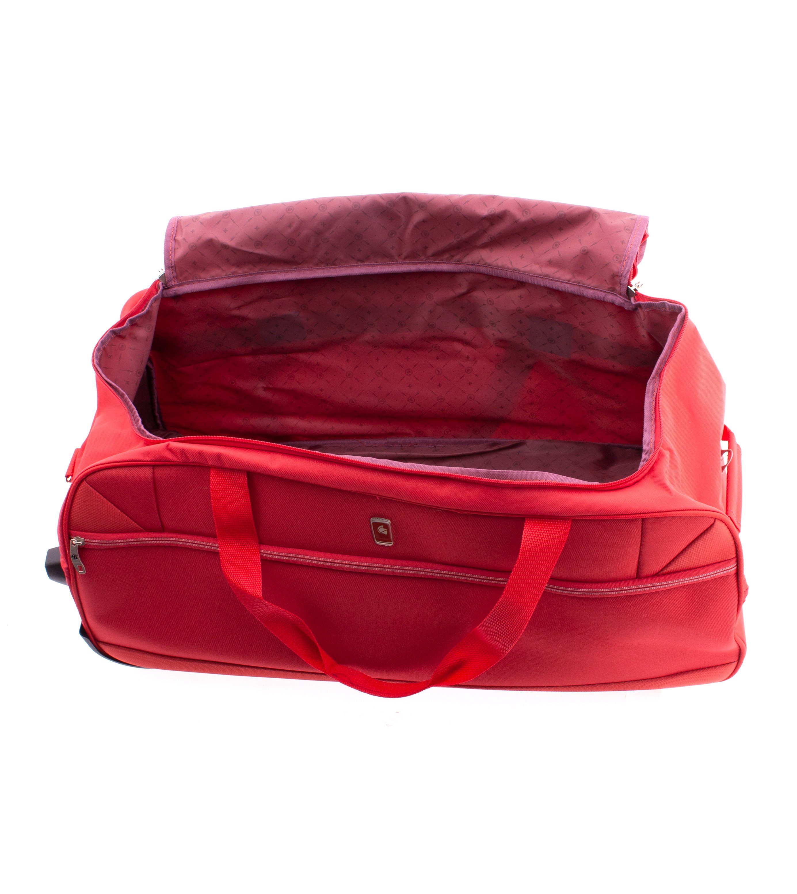 GLADIATOR Reisetasche mit Rollen - 72 cm - 76Liter - 2,4 kg, schwarz, rot, blau