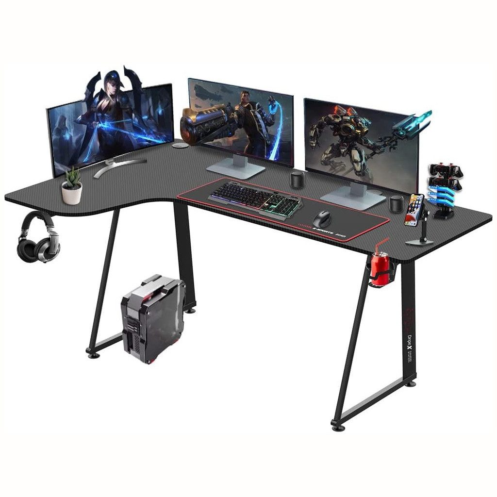 NAIMP Gamingtisch 160cm L-förmiger Eckschreibtisch für Büro und Zuhause, Rechts/ links