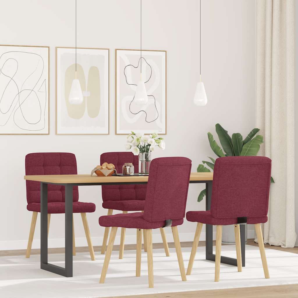 vidaXL Esszimmerstuhl Esszimmerstühle 4 Stk. Weinrot günstig online kaufen