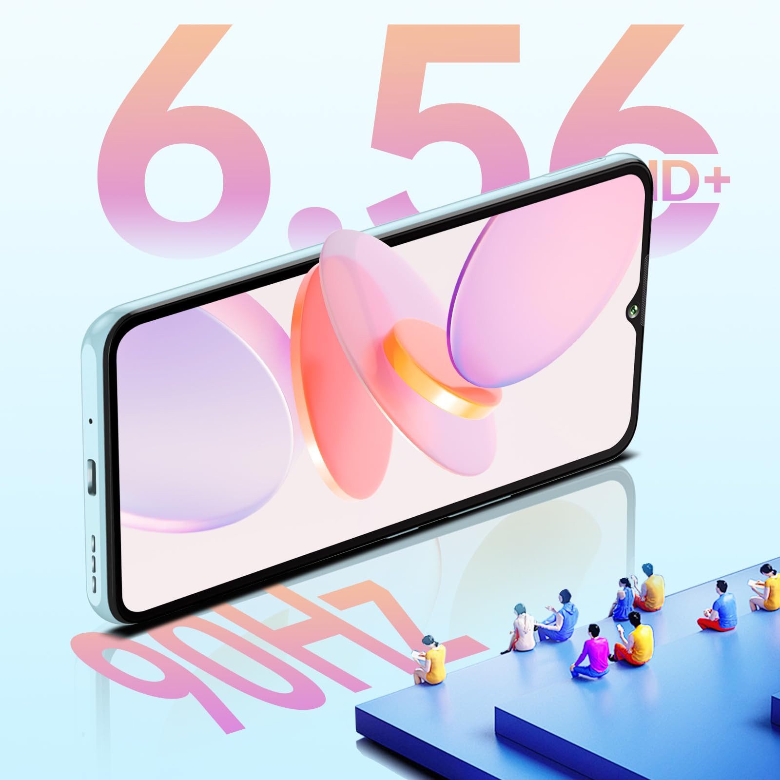 Cubot A10 Smartphone (16,66 cm/6.56 Zoll, 128 GB Speicherplatz, 48 MP Kamera, 12GB RAM + 128GB ROM, 6.56 Zoll 90Hz HD+ Display, 5100mAh, Face ID)