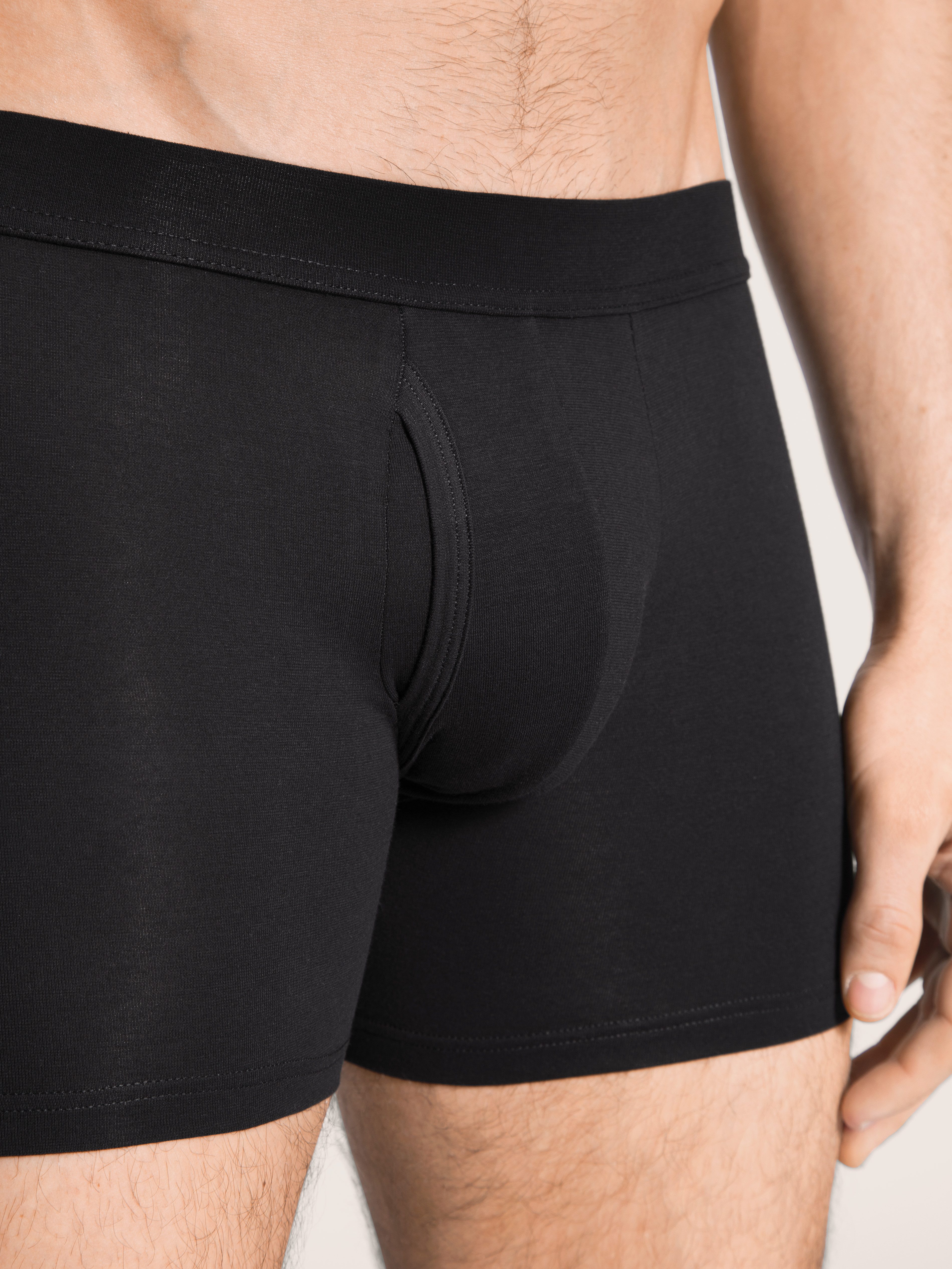 CALIDA Boxer Evolution Logo-Schriftzug, Single Jersey, ohne Eingriff