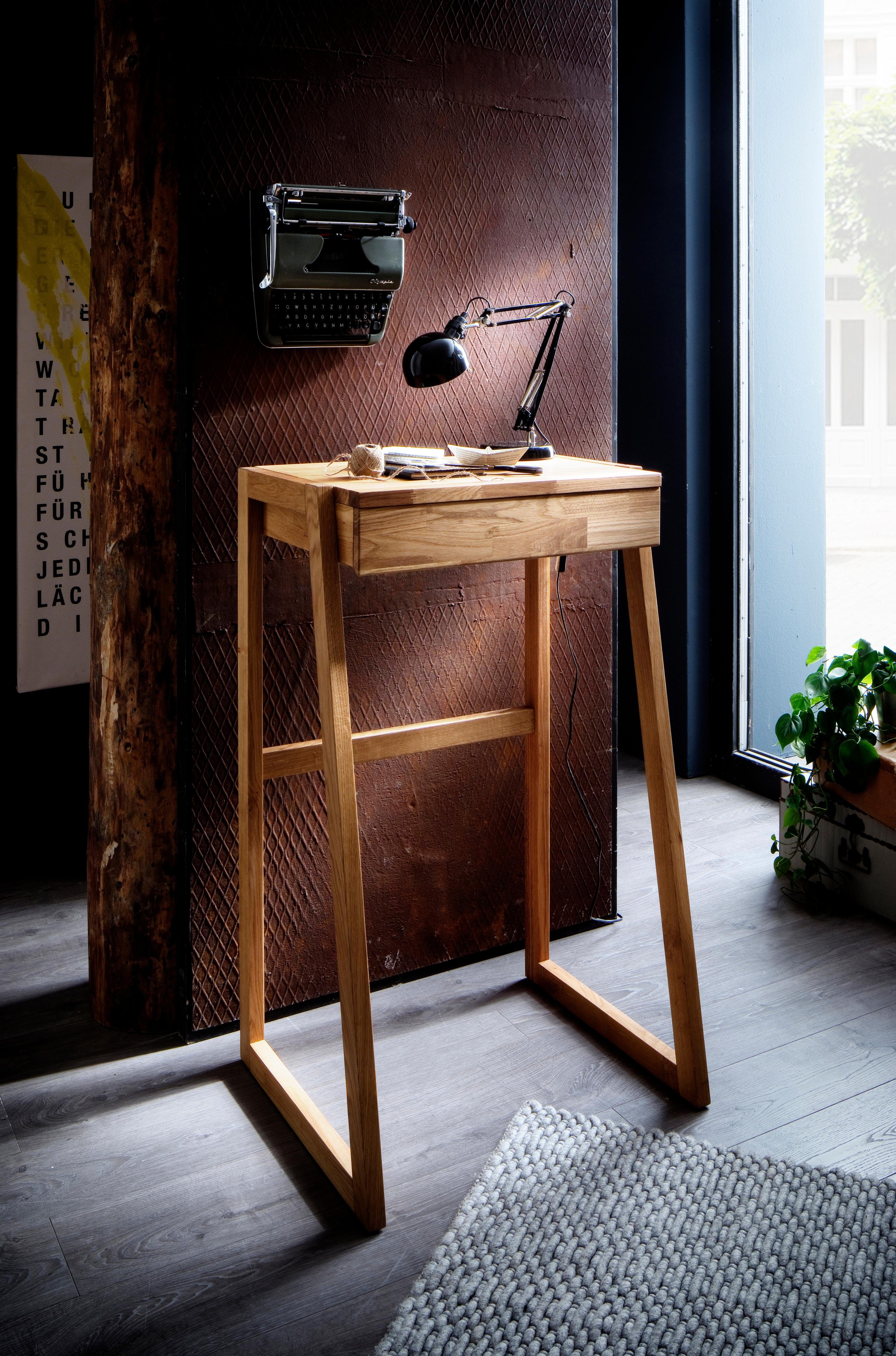 Home affaire Stehpult Dura, aus massivem Wildeichenholz oder Buche, Höhe 11 günstig online kaufen