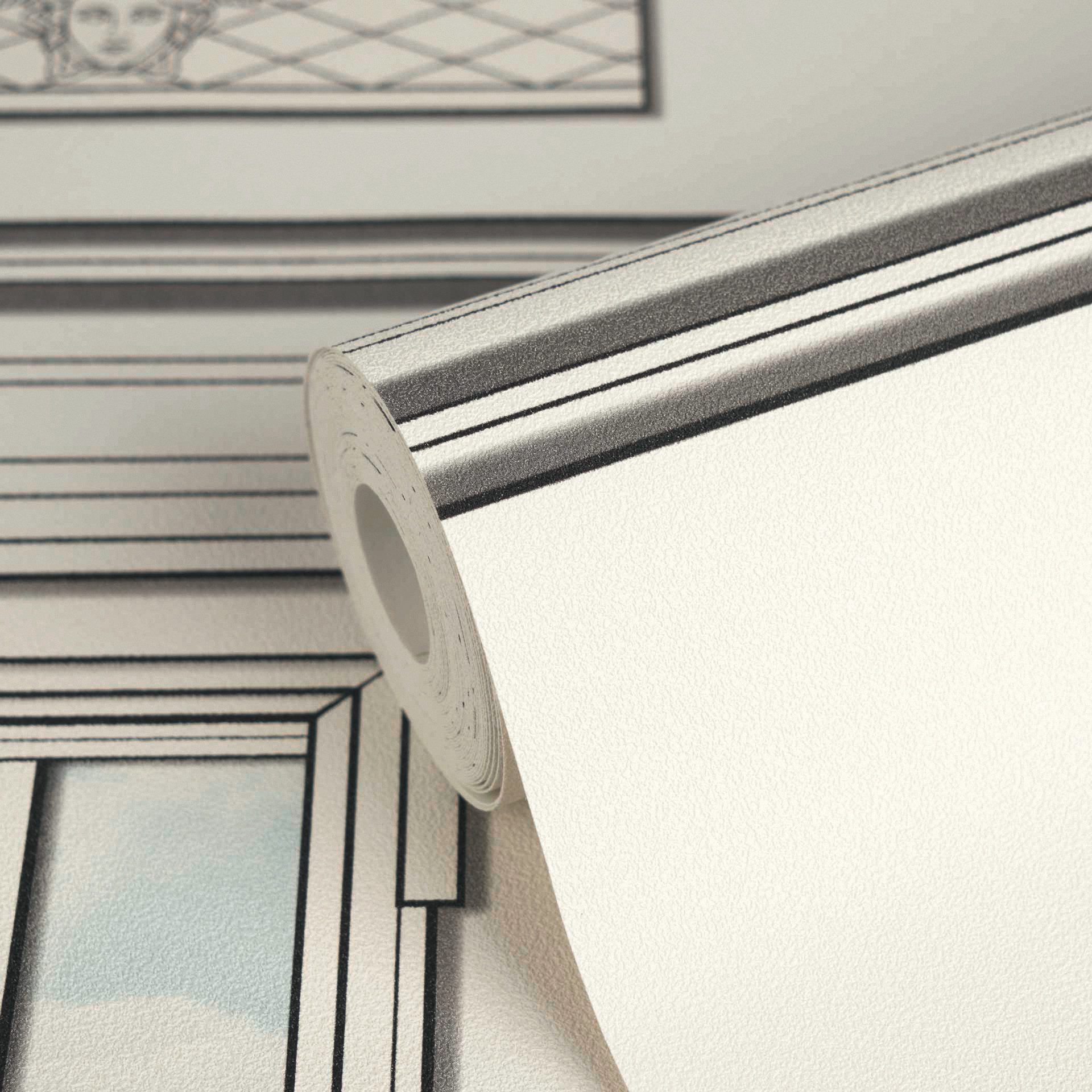Versace Vliestapete Versace 6 Palazzo No 12 –, geprägt, 3D-Optik, Barock, Motiv, (1 St), Architekturmotiv mit Fensterdesign & dezent strukturierter Oberfläche