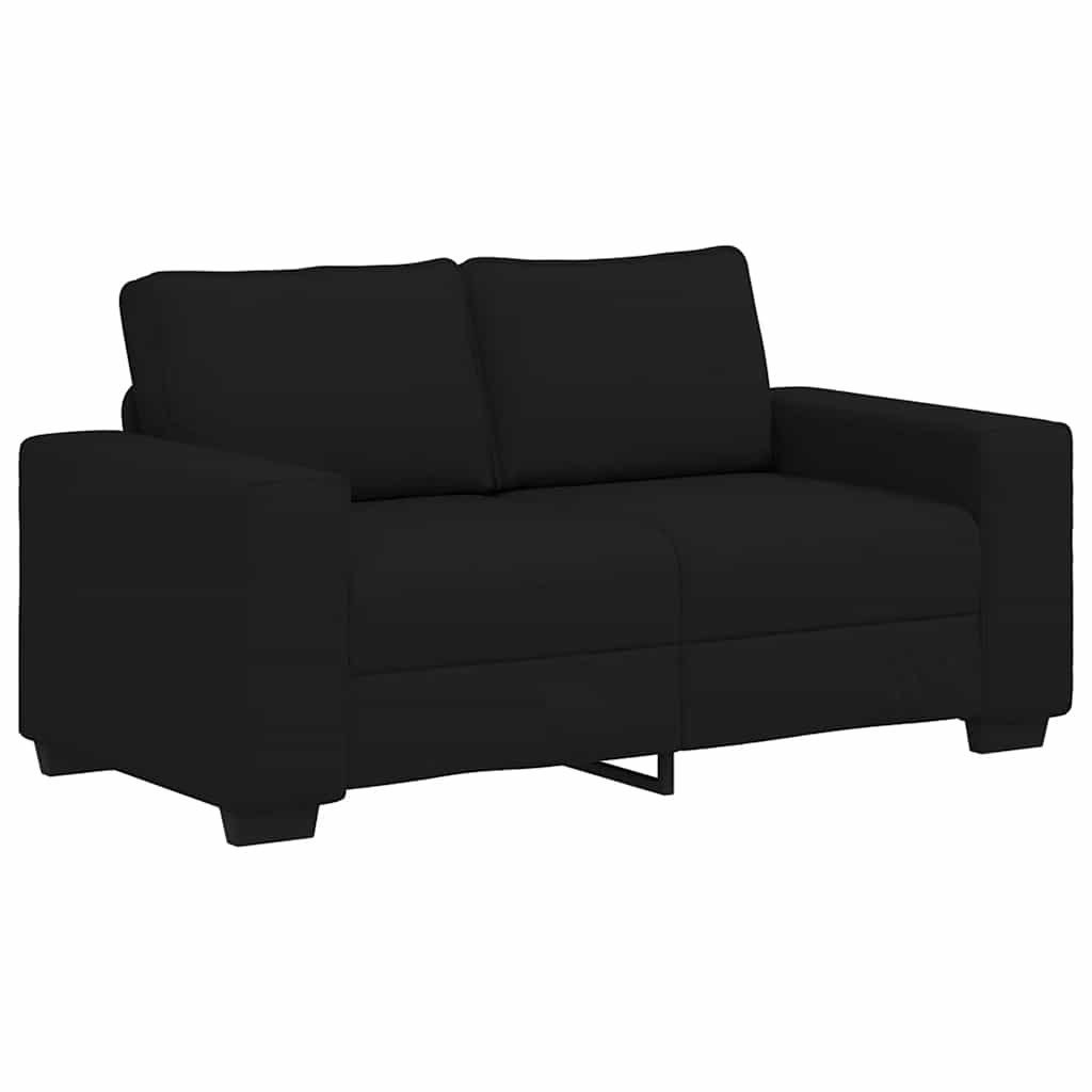 vidaXL Sofa 2-Sitzer-Sofa Schwarz 160x77x82 cm Stoff, 1 Teile günstig online kaufen