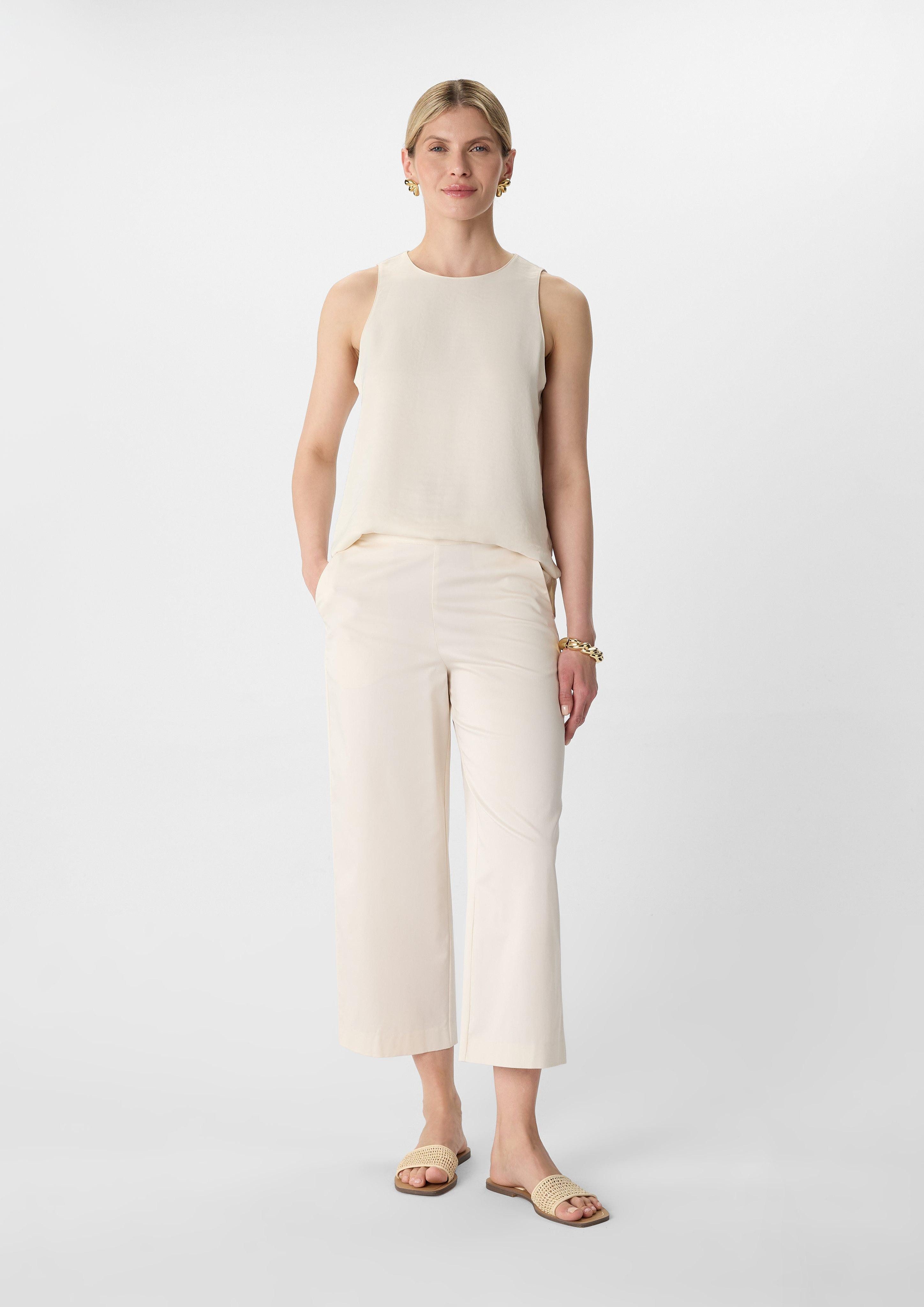 Comma Stoffhose Crop-Hose aus Popeline im günstig online kaufen