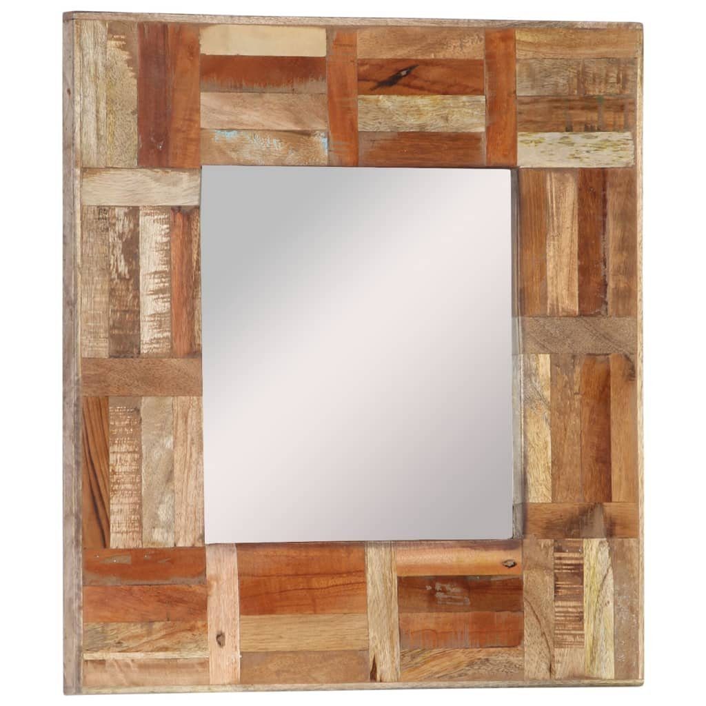 (1-St) Altholz vidaXL Spiegel cm Massiv Braun 50x50 Wandspiegel