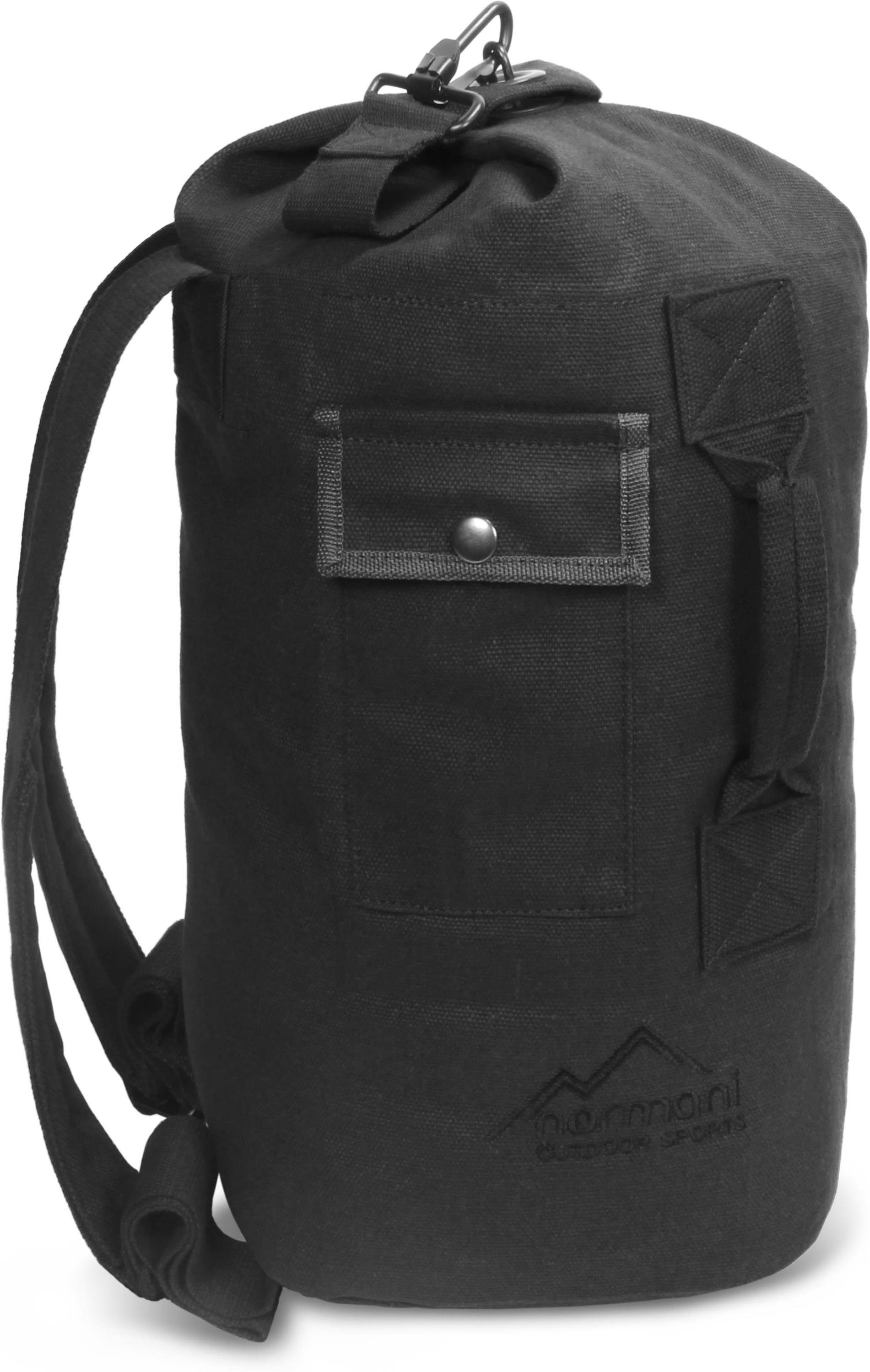 normani Packsack Canvas-Seesack 50 l Submariner 50, Duffle Bag Rucksack mit Doppelgurt und Metallverschluss