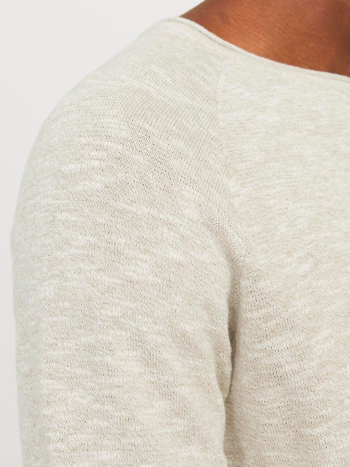 Jack & Jones Strickpullover JJELINEN KNIT CREW NECK SN günstig online kaufen