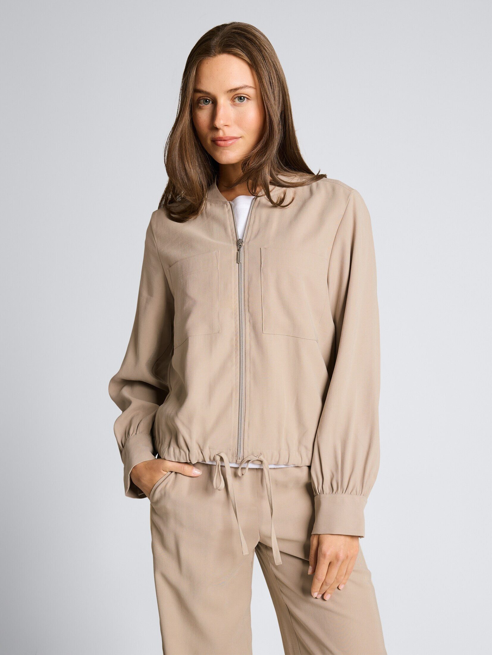 TOM TAILOR Jackenblazer Blazer Loose Fit Bomberjacke mit Brusttaschen