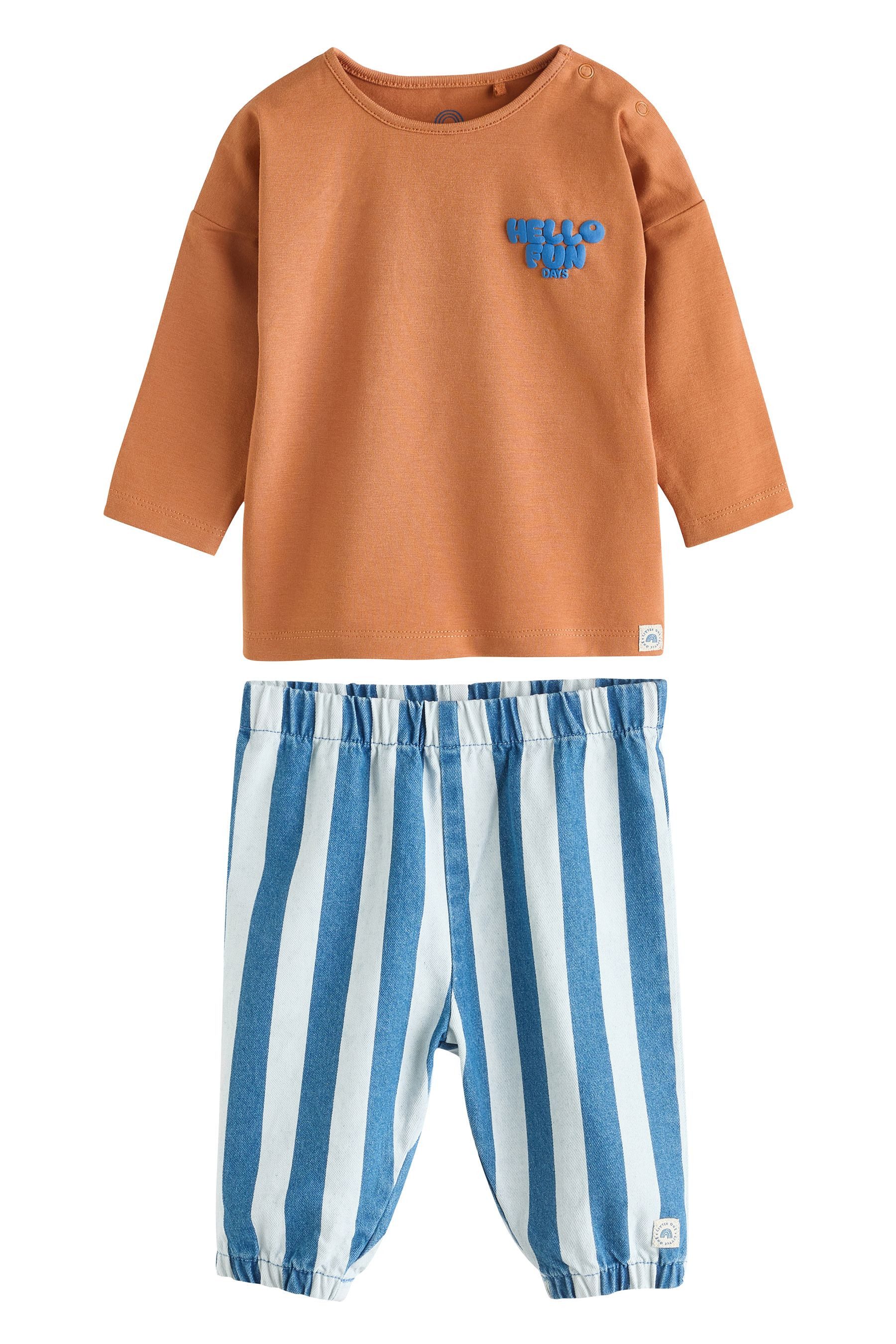 Langarmshirt & Hose Baby-Set mit Top und Hose