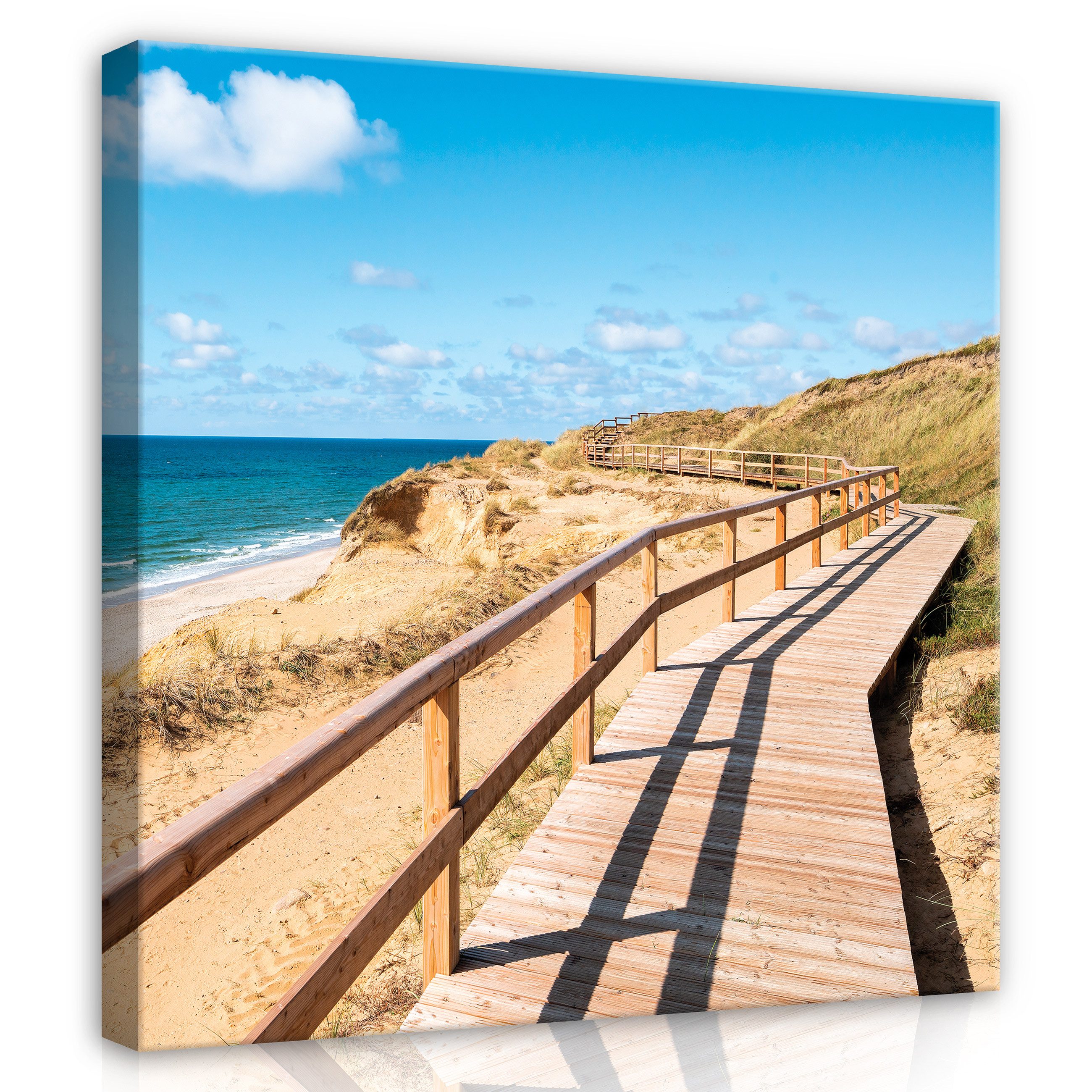 Wallarena Leinwandbild Strand Meer Natur Landschaft günstig online kaufen