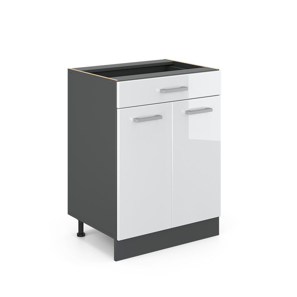 Vicco Unterschrank R-Line, Weiß Hochglanz/Anthrazit, 60 günstig online kaufen