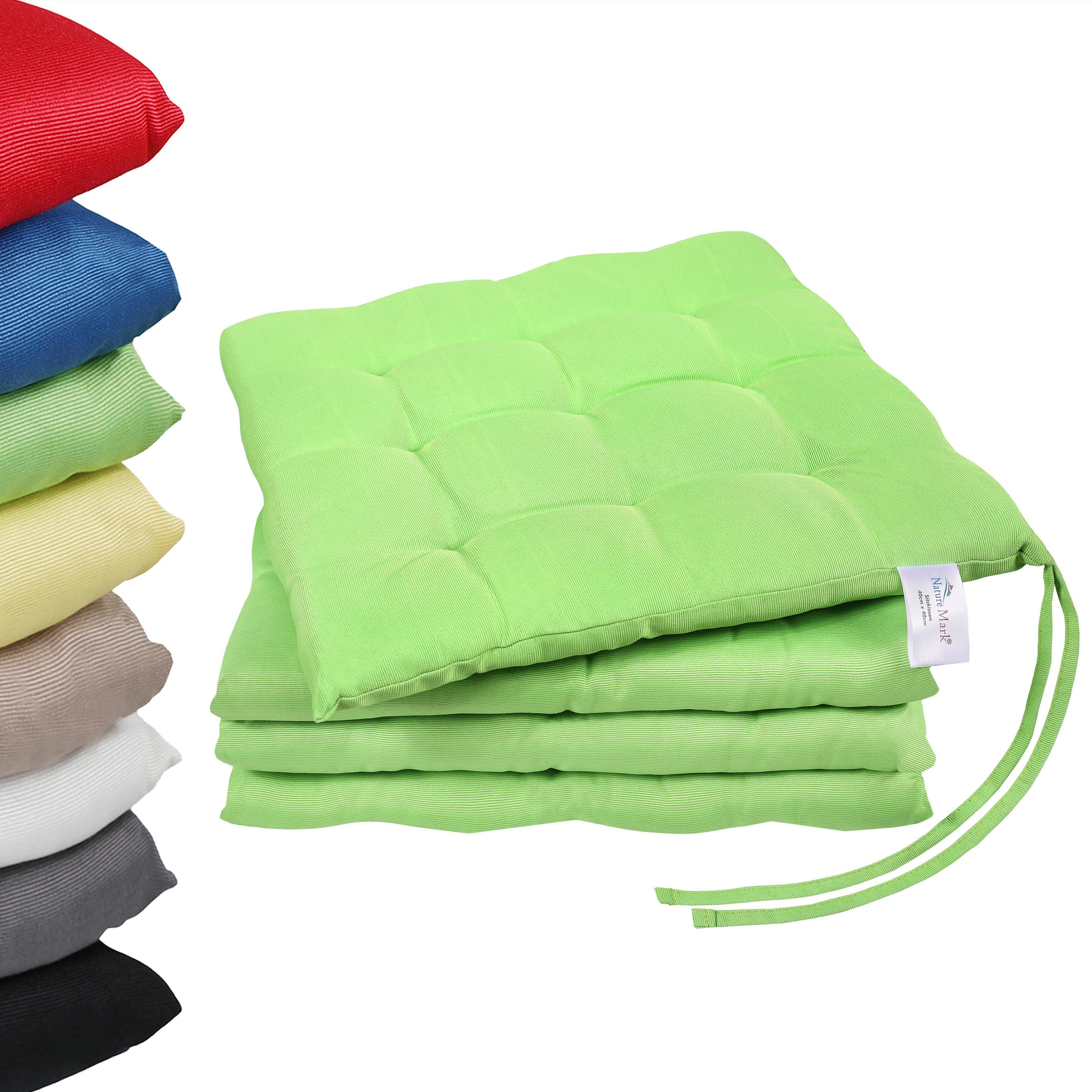 Lavea Sitzkissen 40x40cm 4er Set - Outdoor & Indoor Waschbar