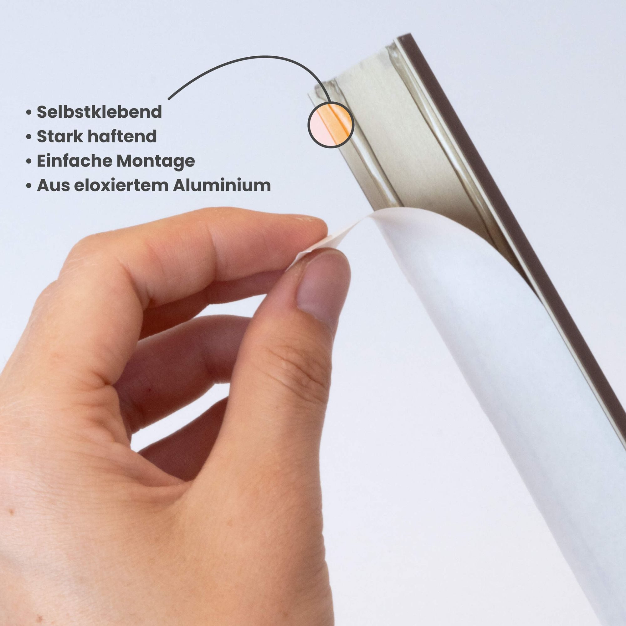 Dalsys Treppenkantenprofil Selbstklebendes Profil aus Aluminium (135 cm, 25 x 20 mm, Eiche, 1-St), Bodenprofil für Treppenwinkel – Bild 4 von 5