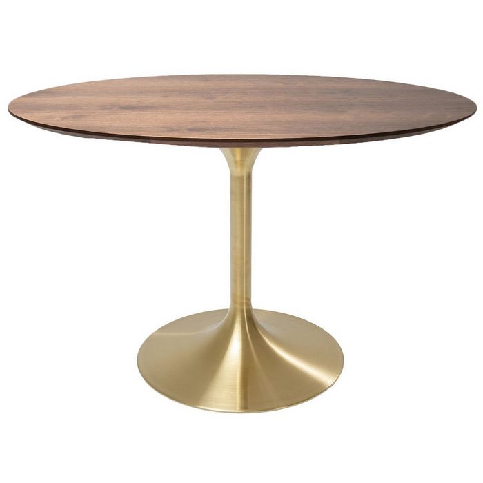 KARE Esstisch Tisch Invitation Set Walnuß Messing 120cm