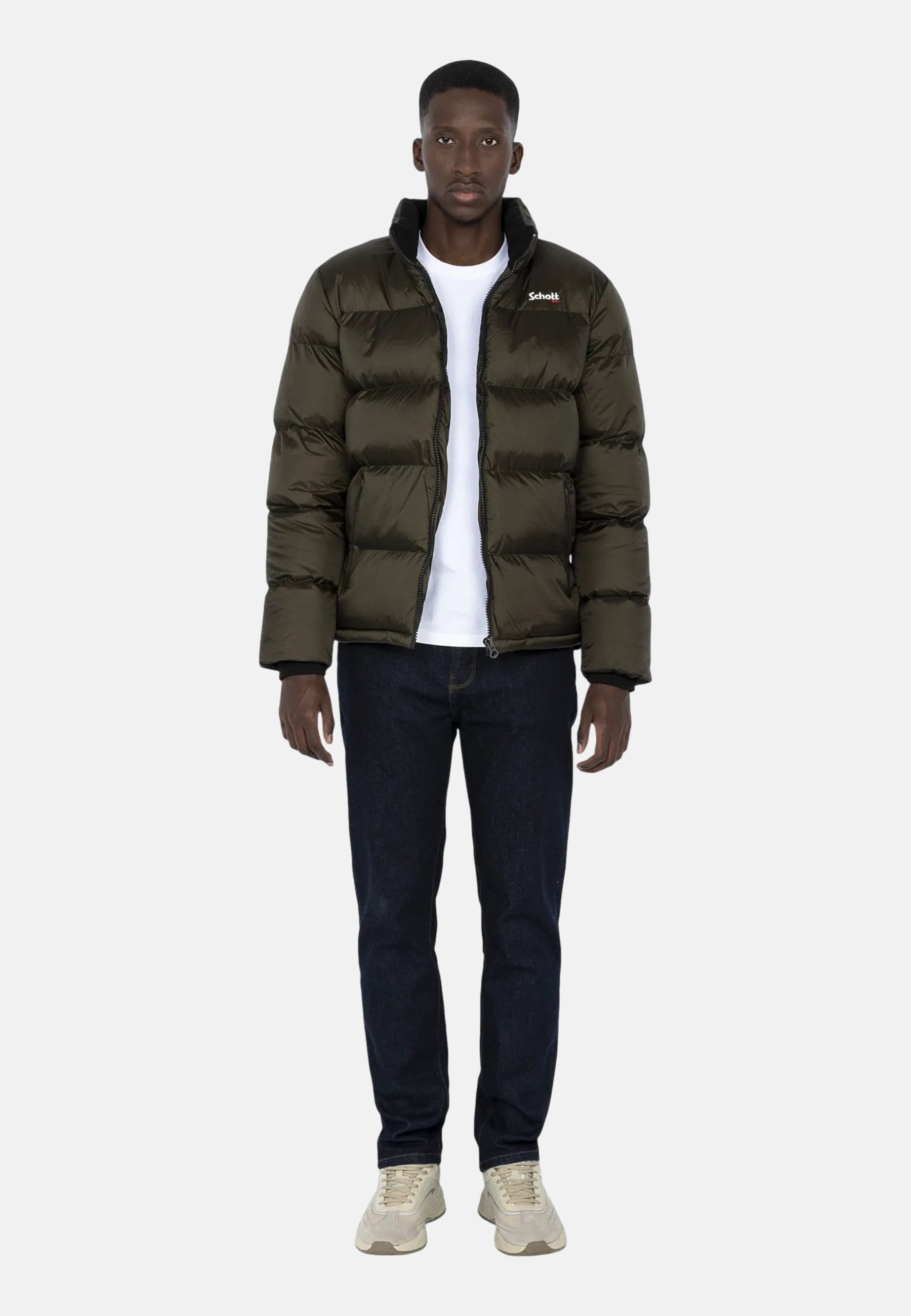 Schott NYC Steppjacke Jacke Pufferjacke (1-St)