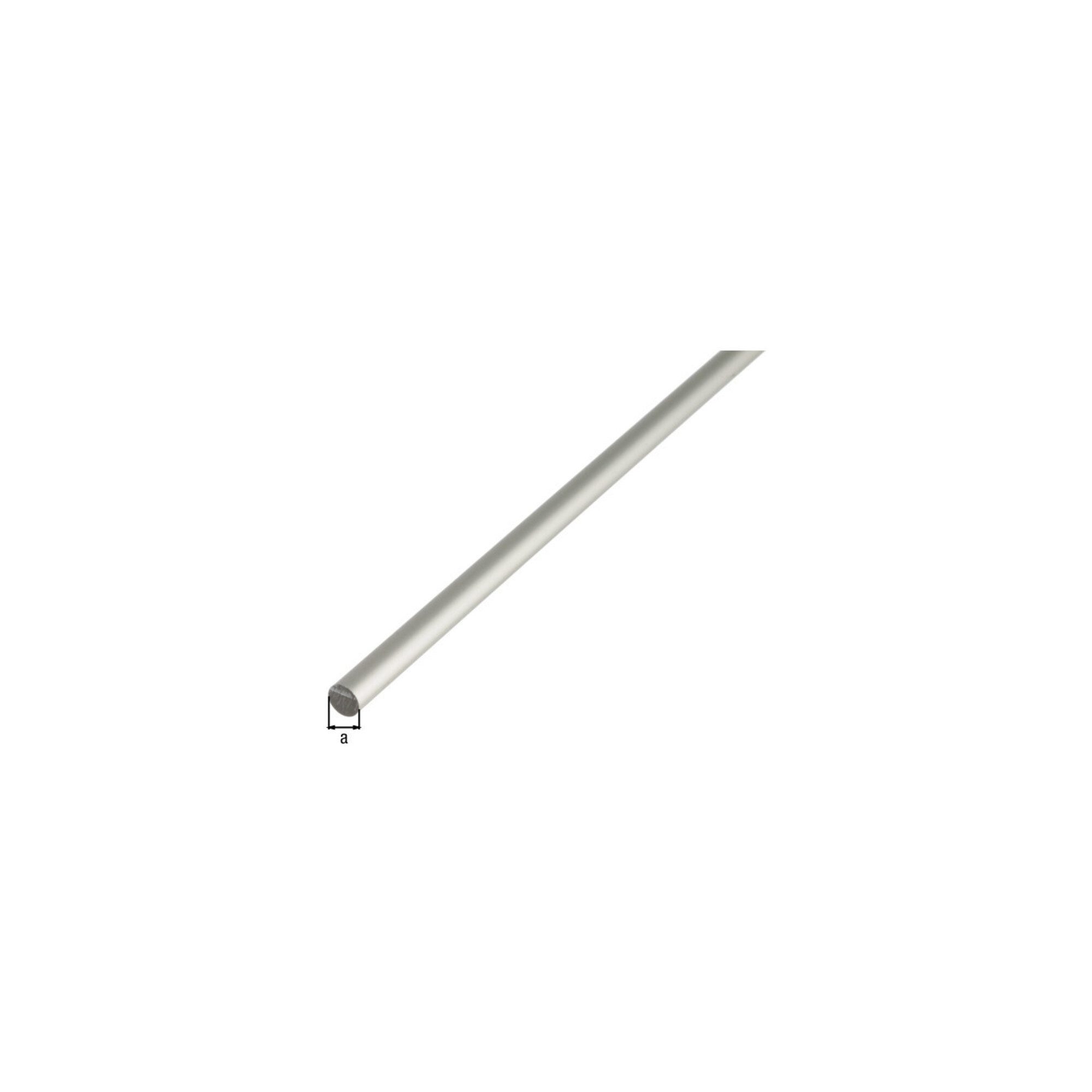 Alberts Türfeststeller GAH Alberts Rundstange glatt, Durchmesser 10mm, L1000mm Aluminium si
