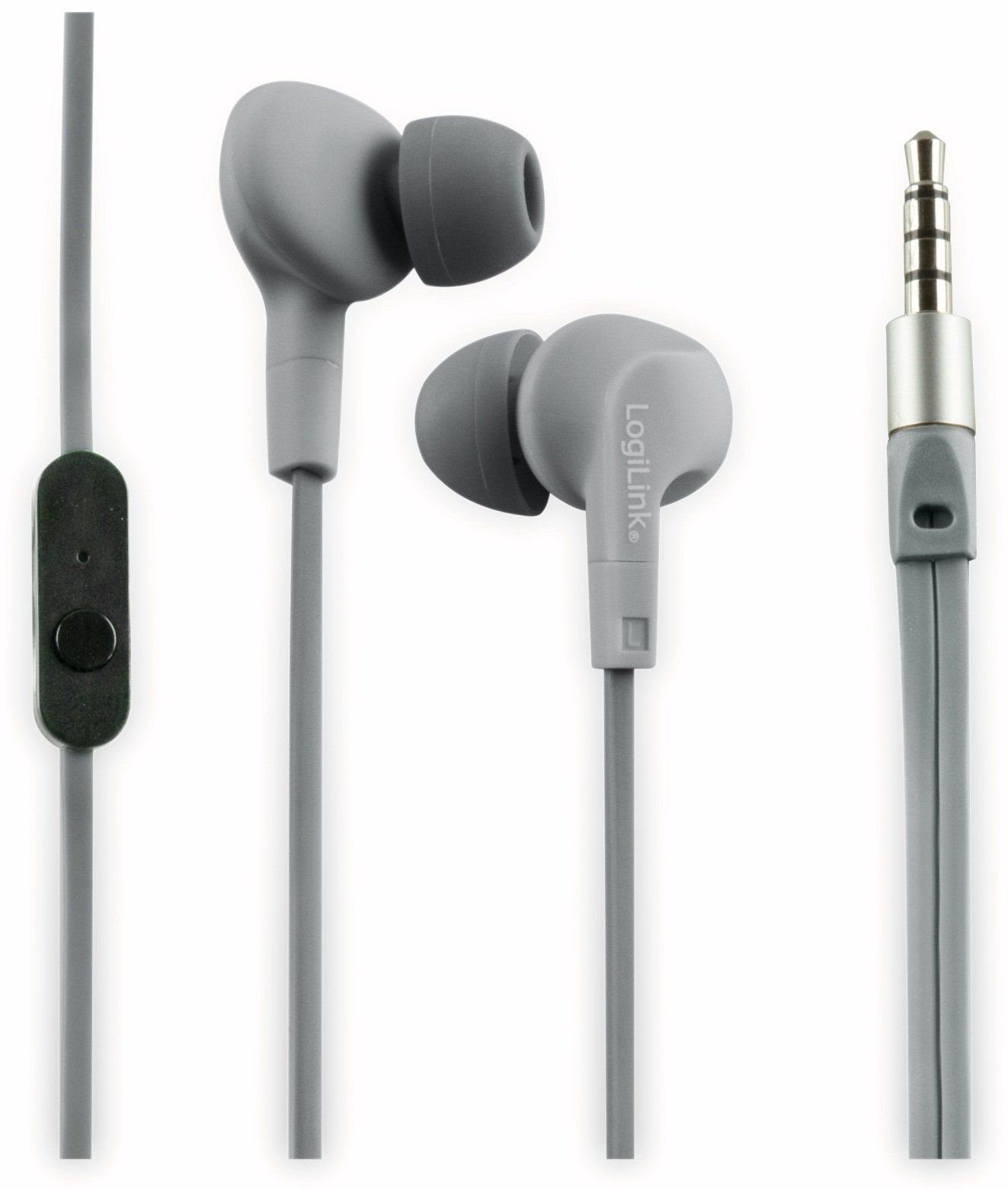LogiLink LOGILINK In-Ear Ohrhörer HS0041, grau Kopfhörer | Kopfhörer