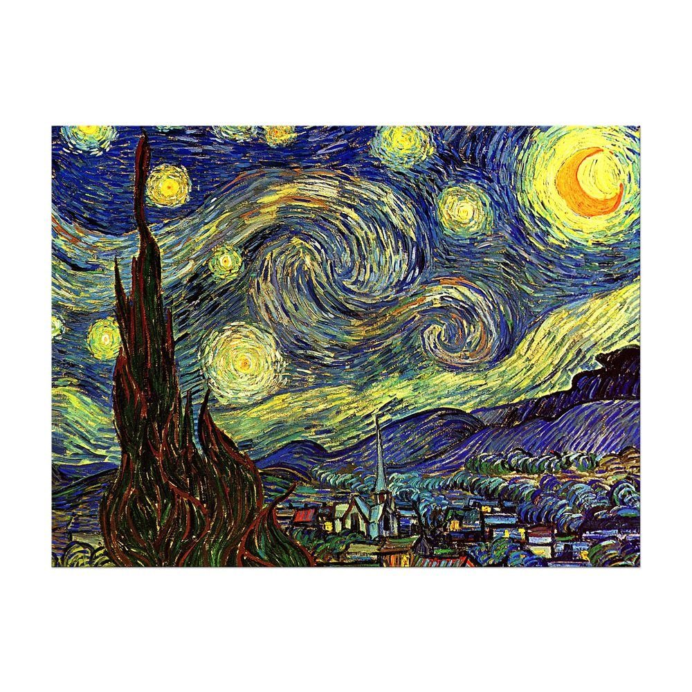 Bilderdepot24 Leinwandbild Alte Meister - Vincent van Gogh - Sternennacht, Abstrakt