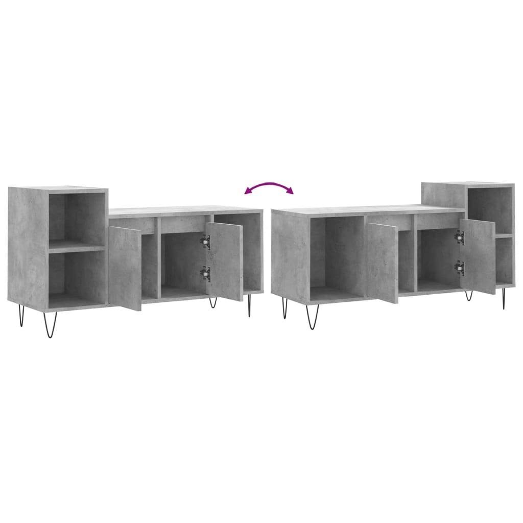 (1-St) TV-Schrank TV-Schrank Betongrau Holzwerkstoff 100x35x55 cm vidaXL