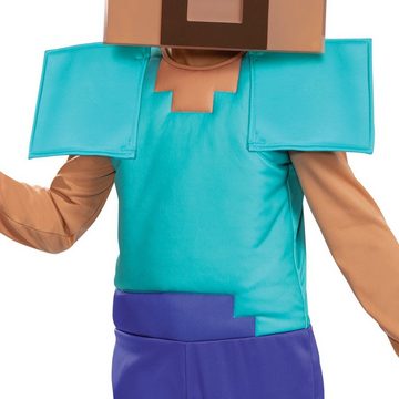 Metamorph Kostüm Minecraft - Steve Kostüm für Kinder, Das Kostüm für mehr Pixel im Real Life!