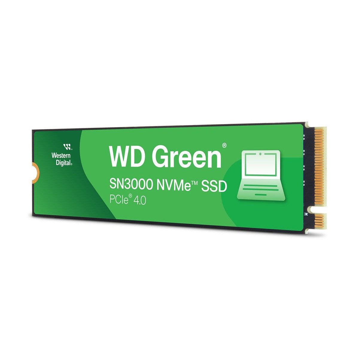 Western Digital SN3000 500GB NVMe SSD Gen4 M.2 interne SSD (500 GB) M.2" 5000 MB/S Lesegeschwindigkeit, 4100 MB/S Schreibgeschwindigkeit, PCIe Gen4, NVMe, nCache 4.0, M.2 2280, QLC NAND