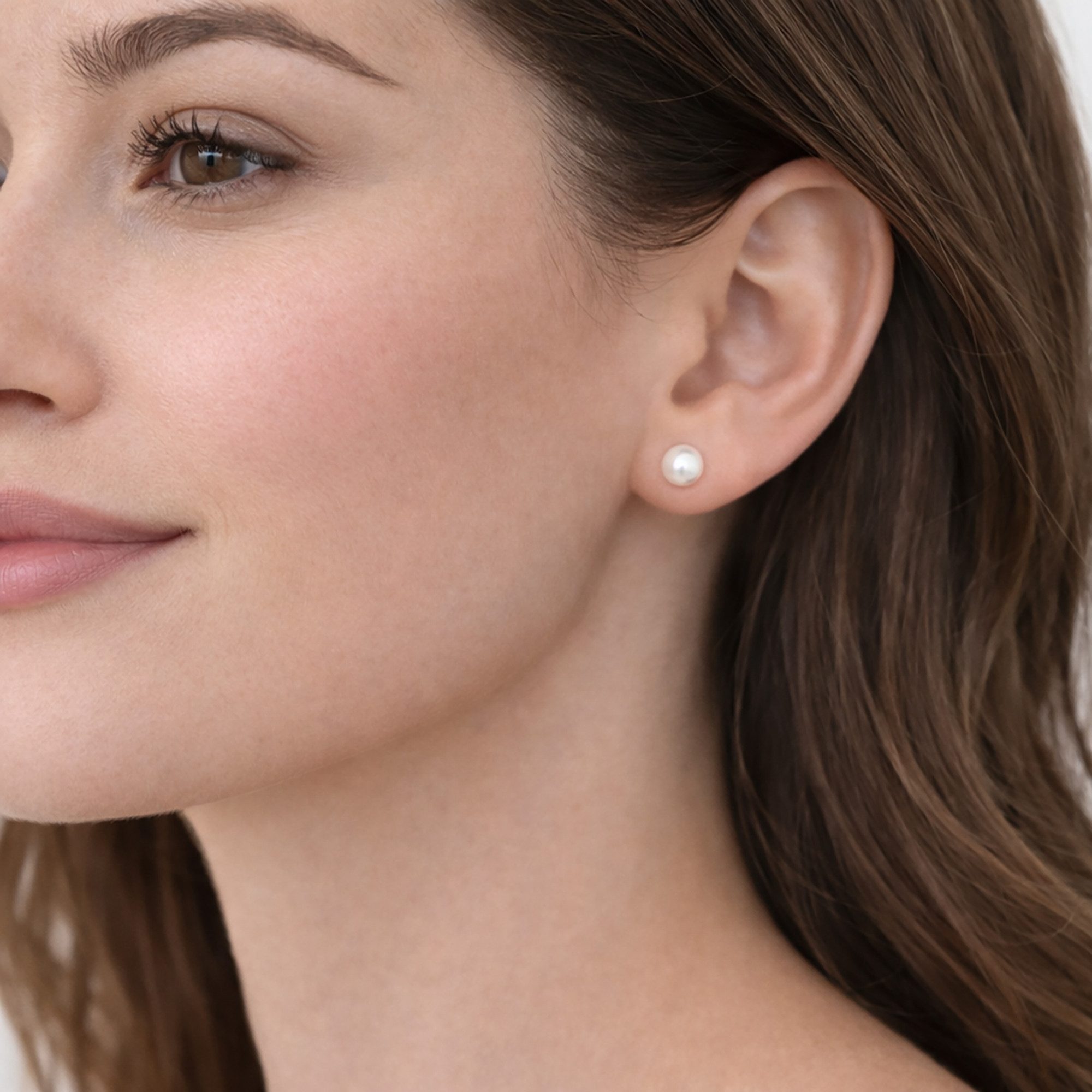 LÖB Paar Ohrstecker 925 Silber Zuchtperlen Ohrringe Perlenohrringe Perlen Ohrstecker Rund (Geschenke für Frauen Beste Freundin Mutter Mama Damen Ehefrau sie zum Geburtstag Ostern Muttertag Muttertagsgeschenk, Inkl. Schmuckbox), Perlenohrstecker weiß 6mm Klein Stecker echte Süßwasserperlen Tropfen