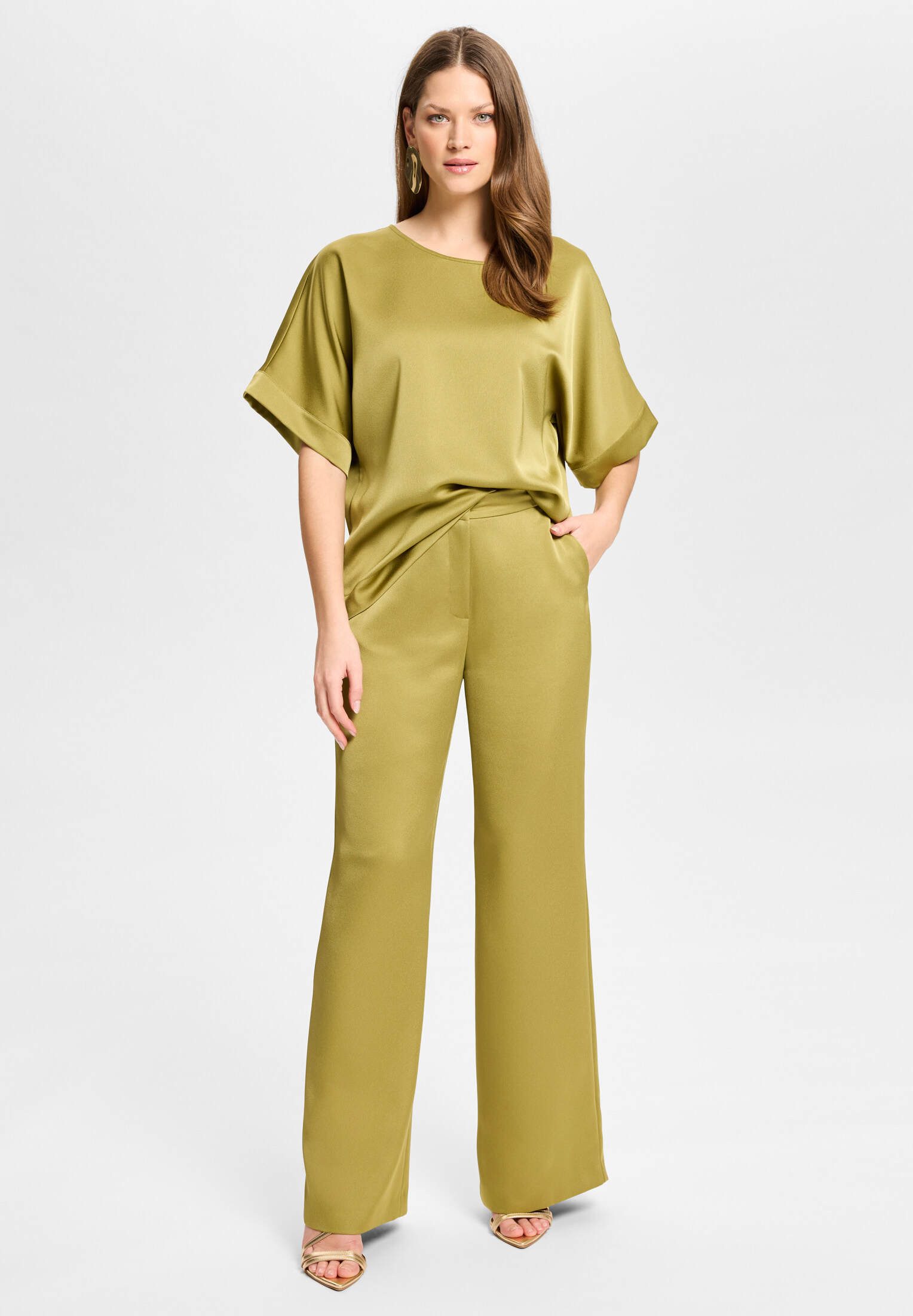 SWING Chiffonbluse - Blusentop aus Satin
