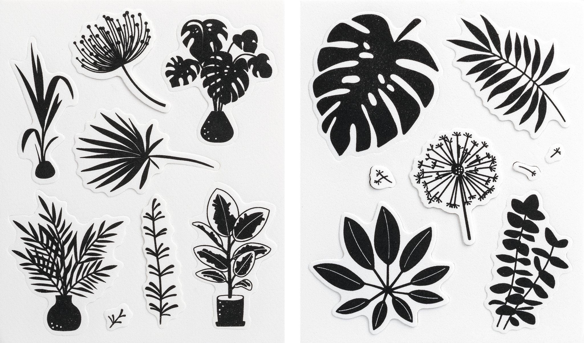 Heyda 4X Heyda 204888627 Moosg.Stempel Blätter Stempelkissen