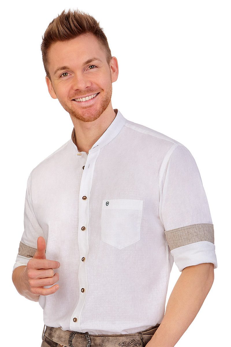 Hatico Trachtenhemd Trachtenhemd - PHILEAS - weiß