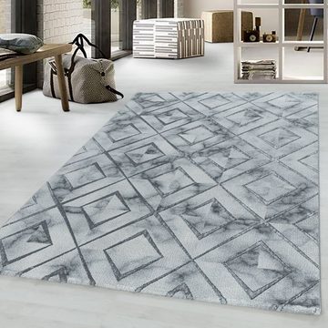 Teppich Kurzflor Teppich Nauro Silberfarbe, Teppich Boss, rechteckig, Höhe: 12 mm