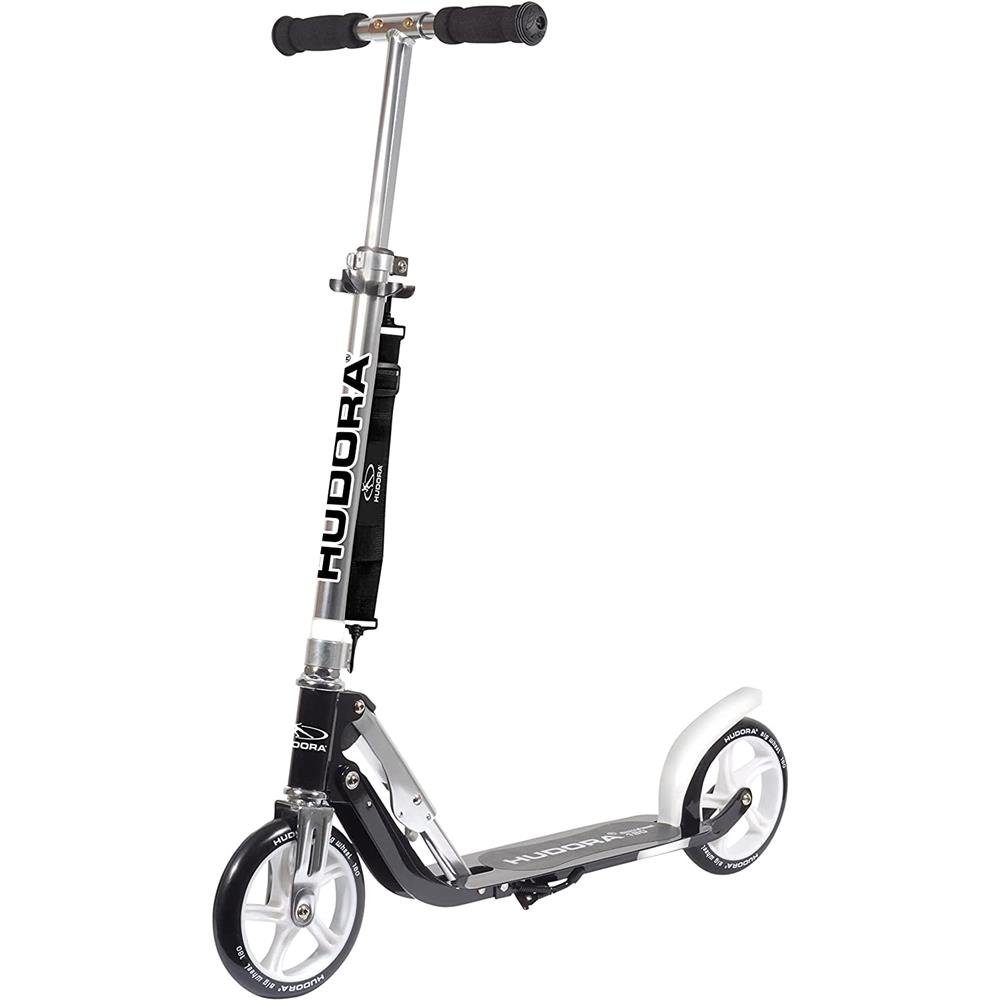 Hudora Scooter BigWheel 180, Schwarz, klappbar, höhenverstellbar