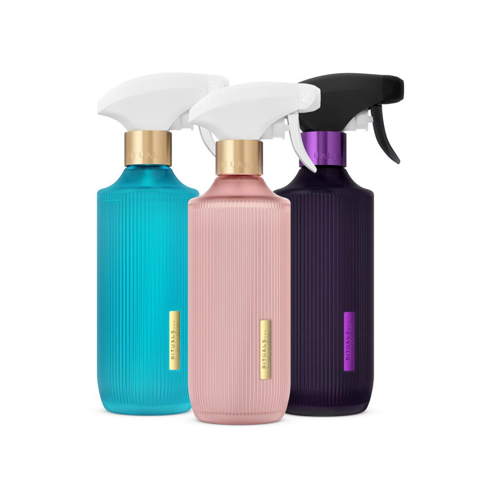 Rituals Raumduft Rituals Raumspray 3er-Set – Karma, Sakura & Yozakura (je 400 ml) (Drei 400 ml Raumdüfte im wiederverwendbaren Glasdesign, 3-St)
