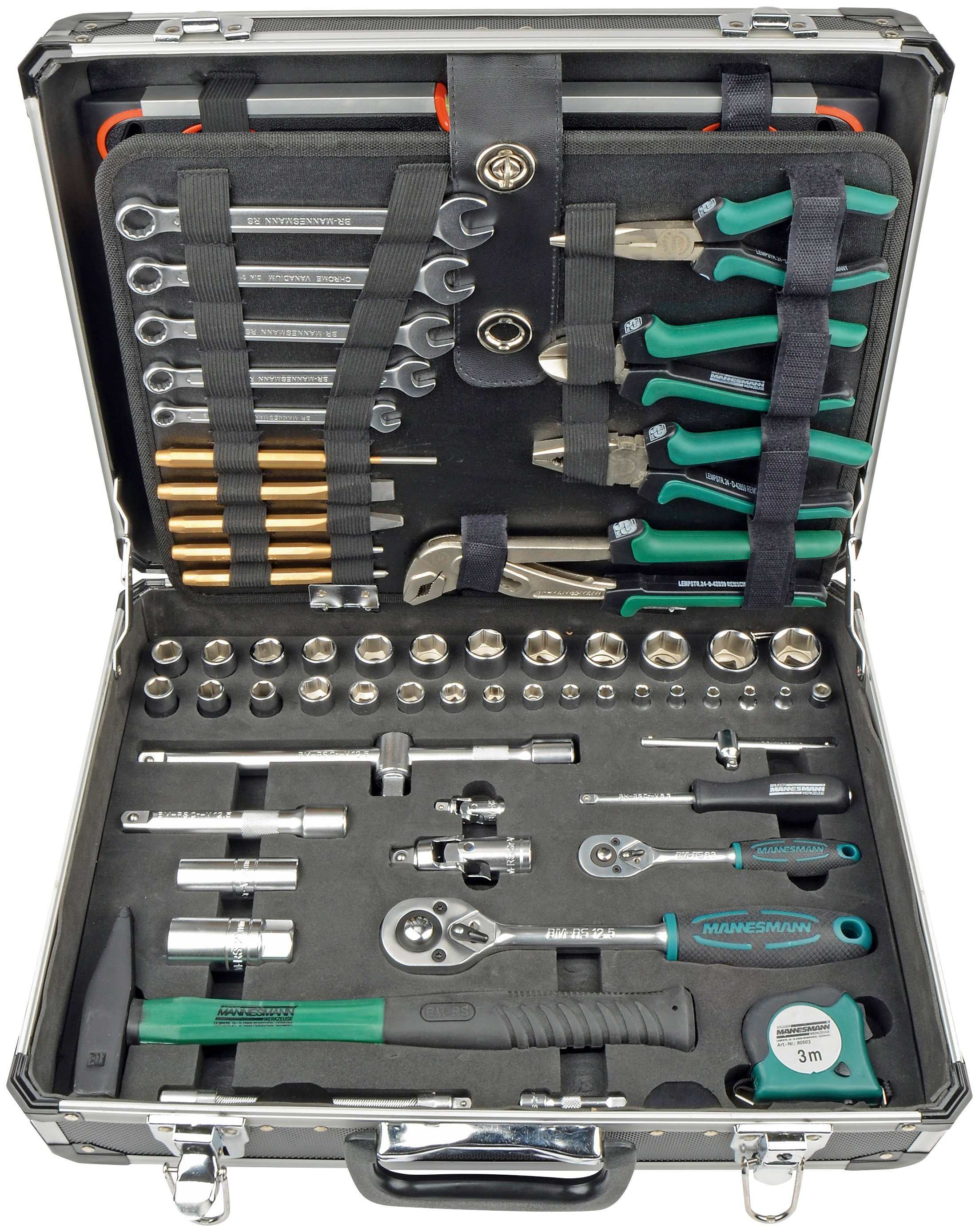 Brüder Mannesmann Werkzeuge Werkzeugset, 160-tlg., mit Tragekoffer | Werkzeug-Sets