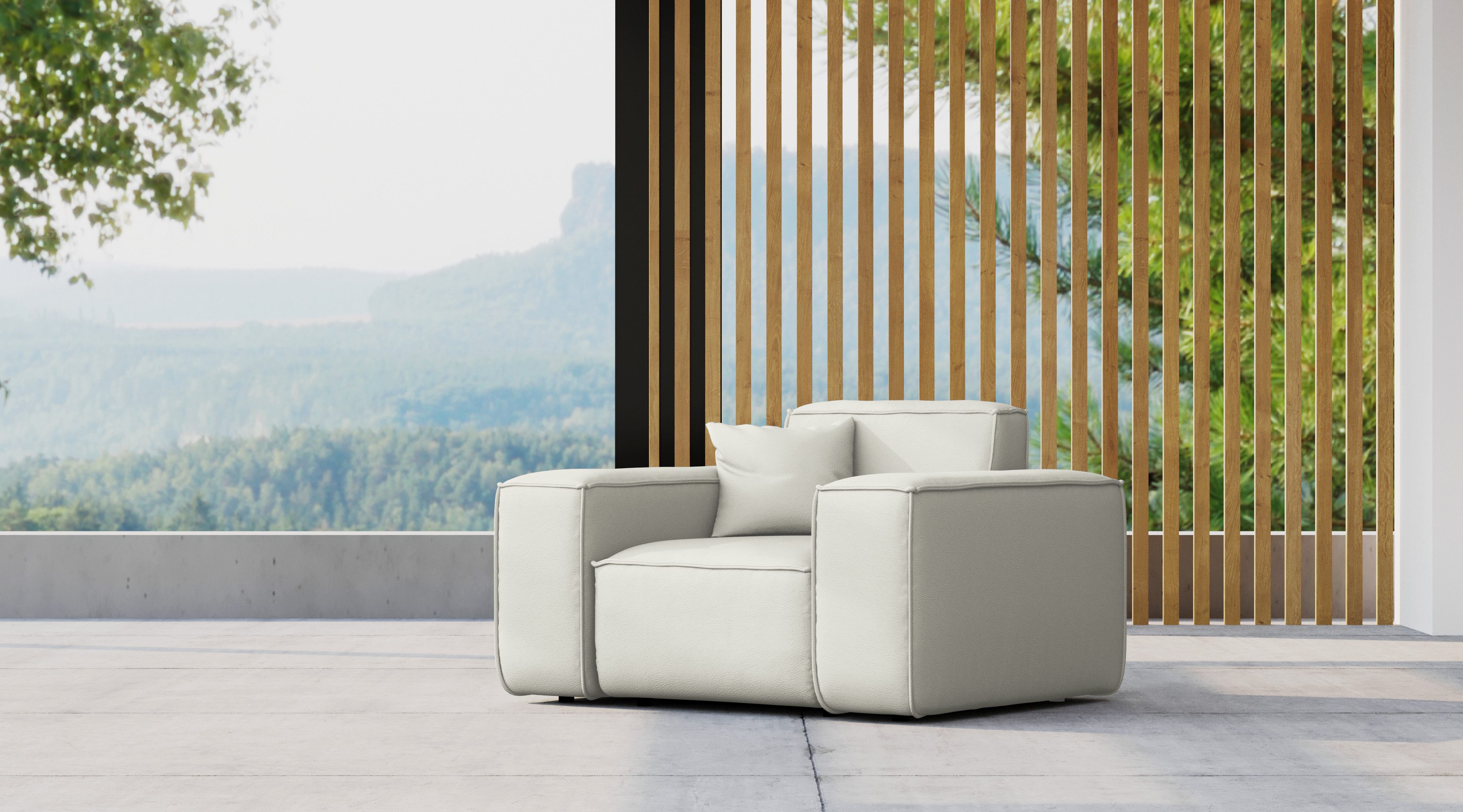 Kaiser Möbel Gartenlounge-Sessel für den Garten MALIBU, die Terrasse, den Hof, gemütliche (Einzelsofa)